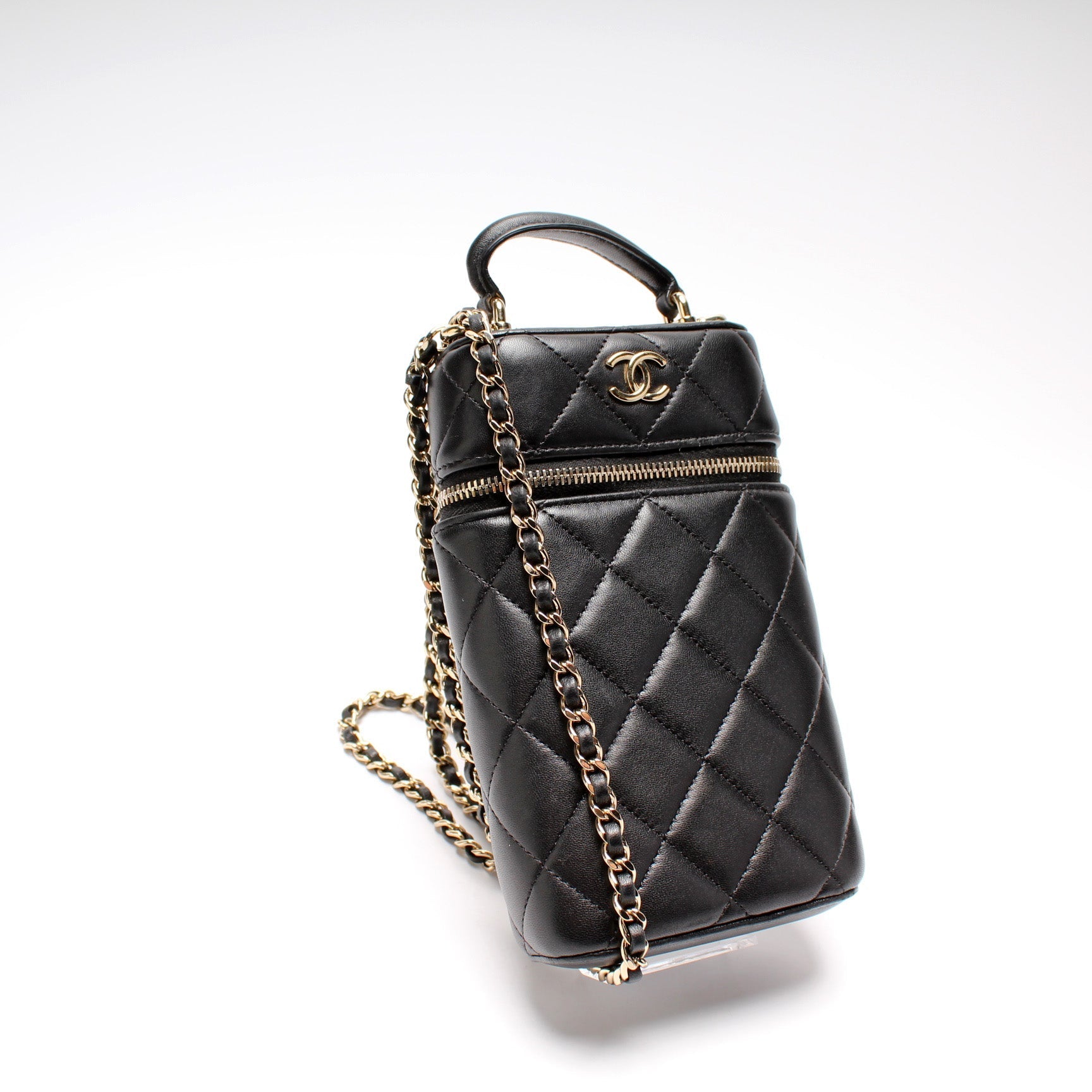 Chanel Classic Vanity Phone Holder Quilted Lambskin Handbag