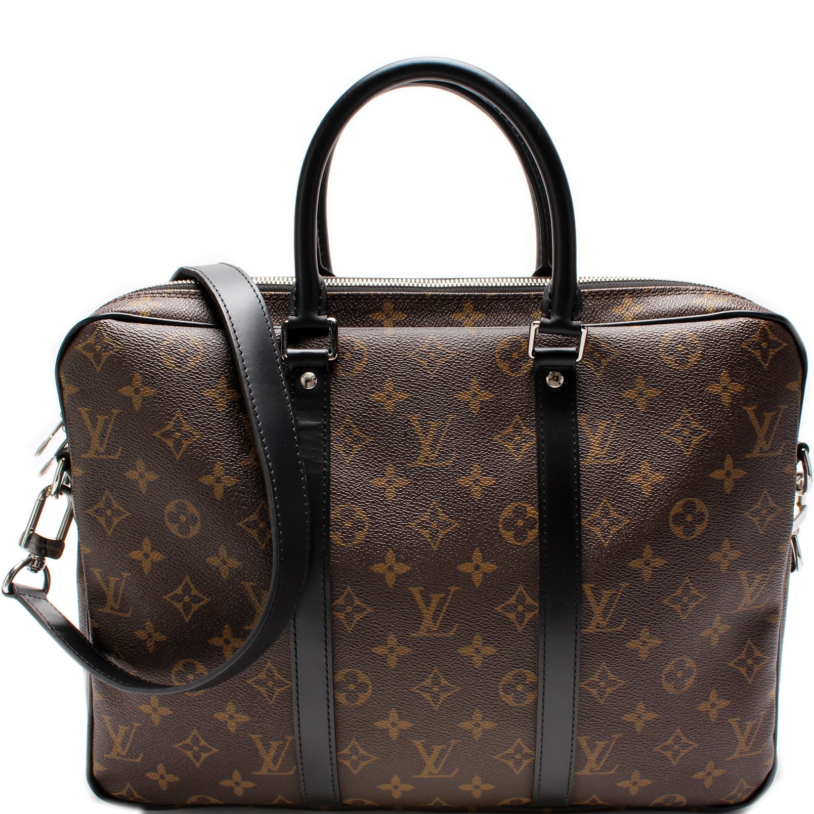 Louis Vuitton Porte Documents Voyage PM Macassar Handbag Pm Macassar