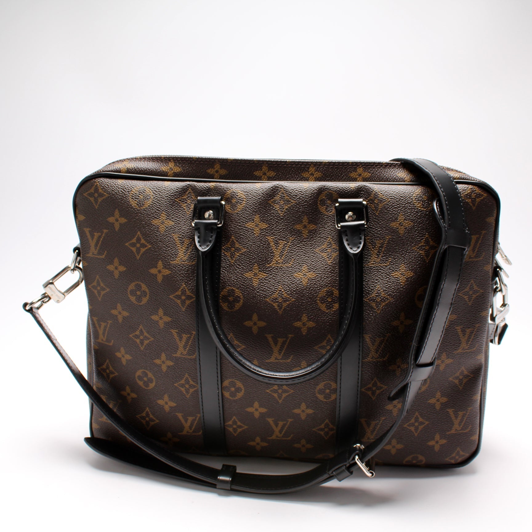 Louis Vuitton Porte Documents Voyage PM Macassar Handbag Pm Macassar