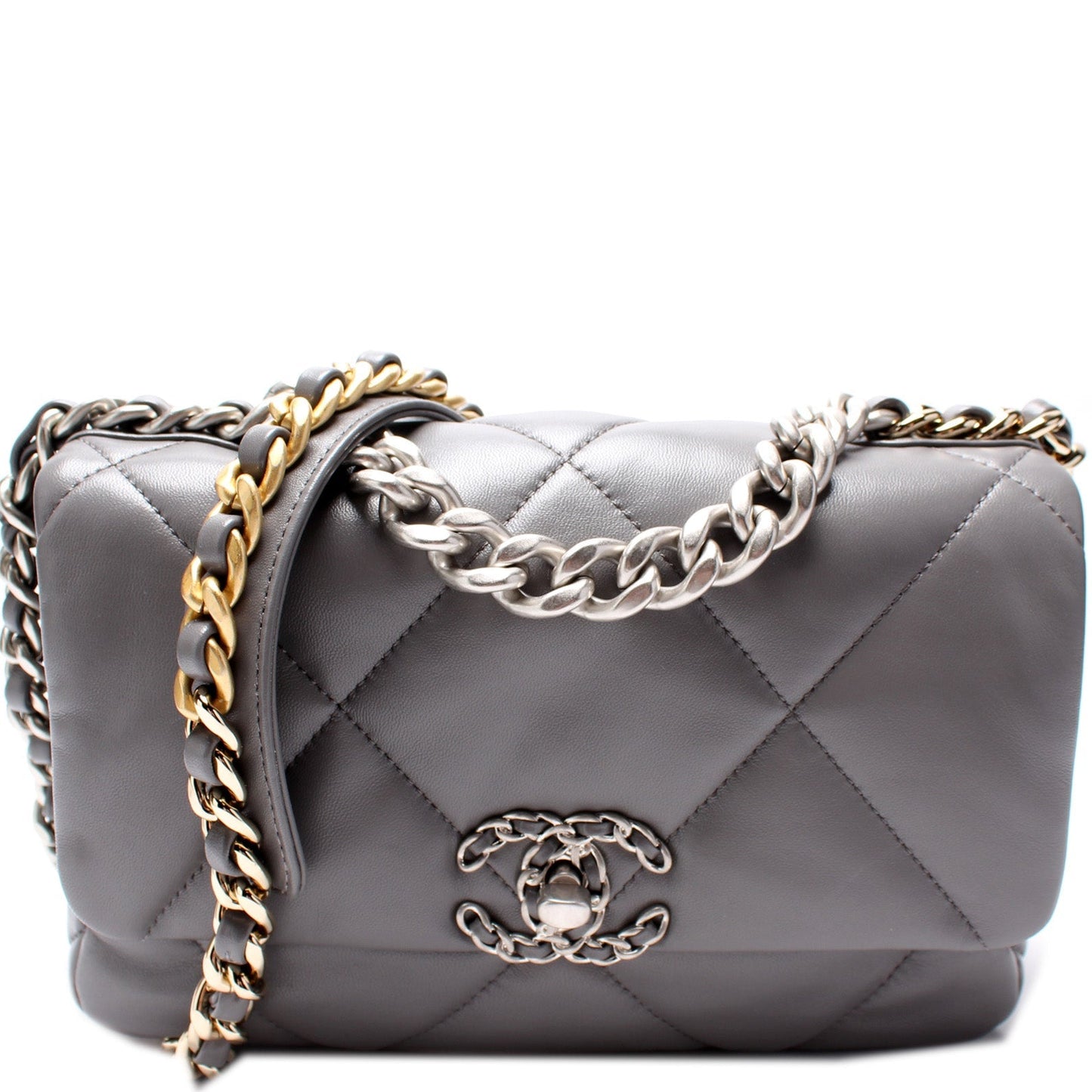 Chanel Quilted Goatskin 19 Flap 32+M Small Handbag