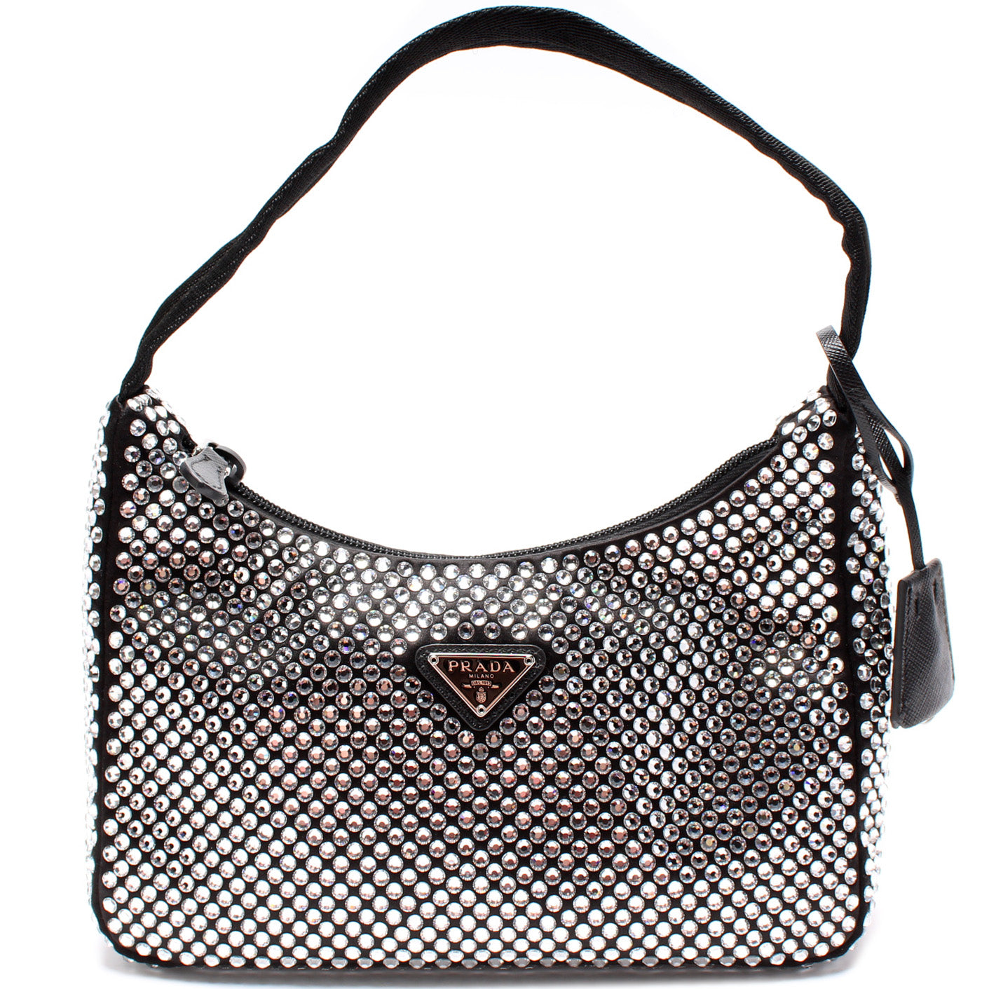 Prada Crystal Re Edition Bag Satin Mini Travel Bag