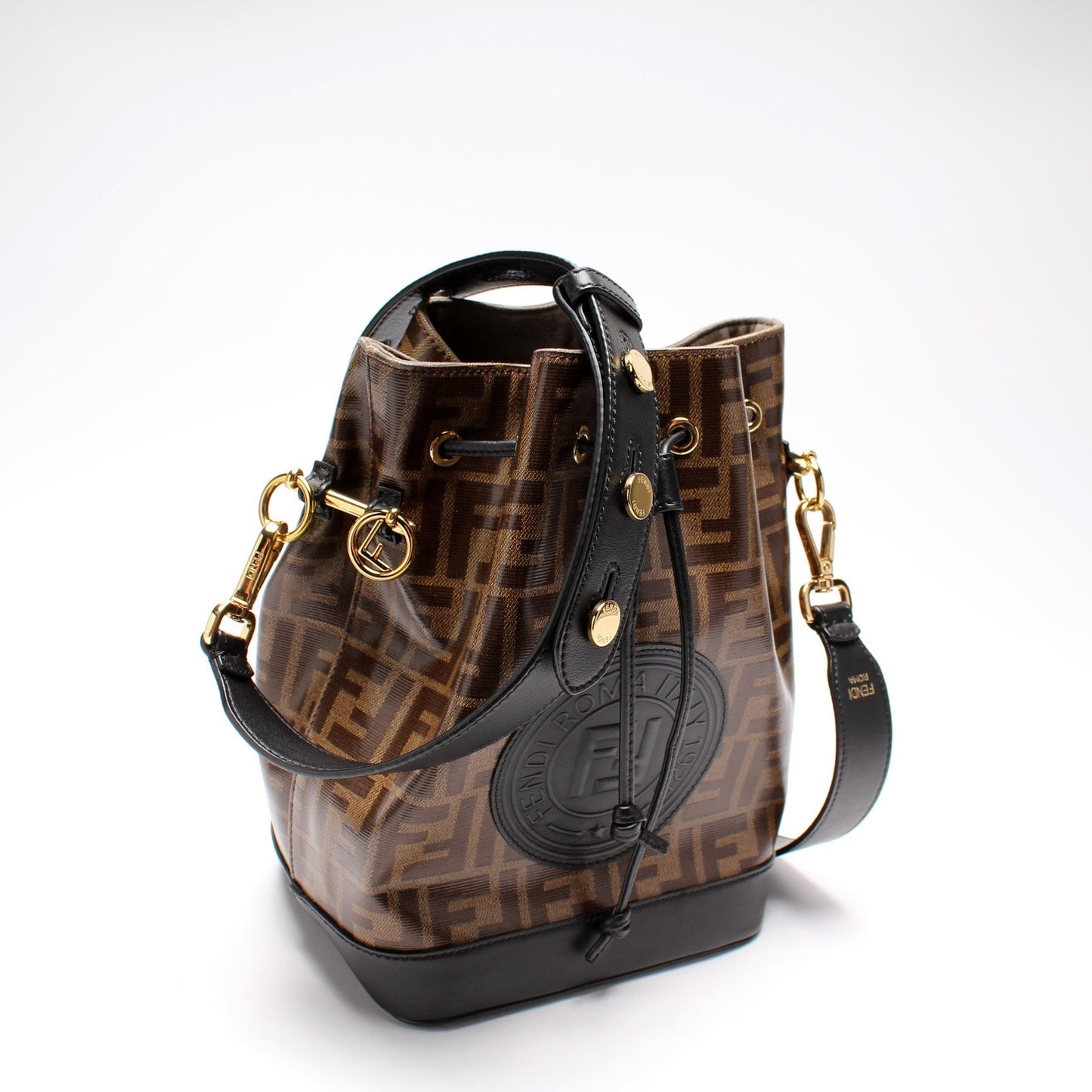 Fendi 8Bt298 Grande Mon Tresor Glazed Zucca Bag Bucket Bucket Bag Glazed Zucca 1