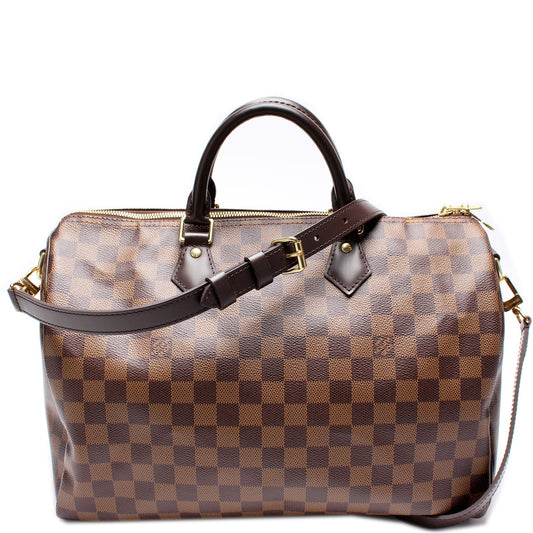 Louis Vuitton Speedy 35 Bandouliere Ebene Damier Handbag Ebene 6
