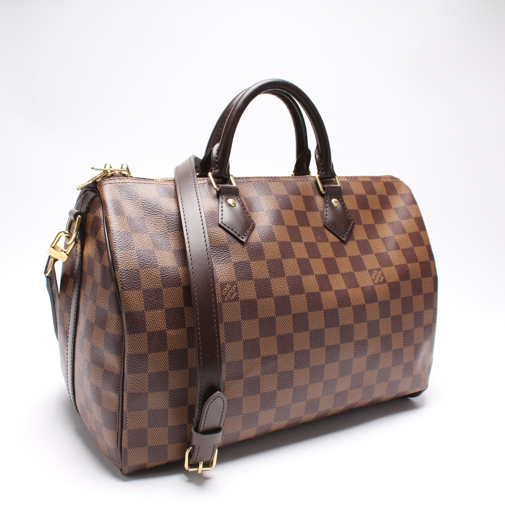 Louis Vuitton Speedy 35 Bandouliere Ebene Damier Handbag Ebene 6