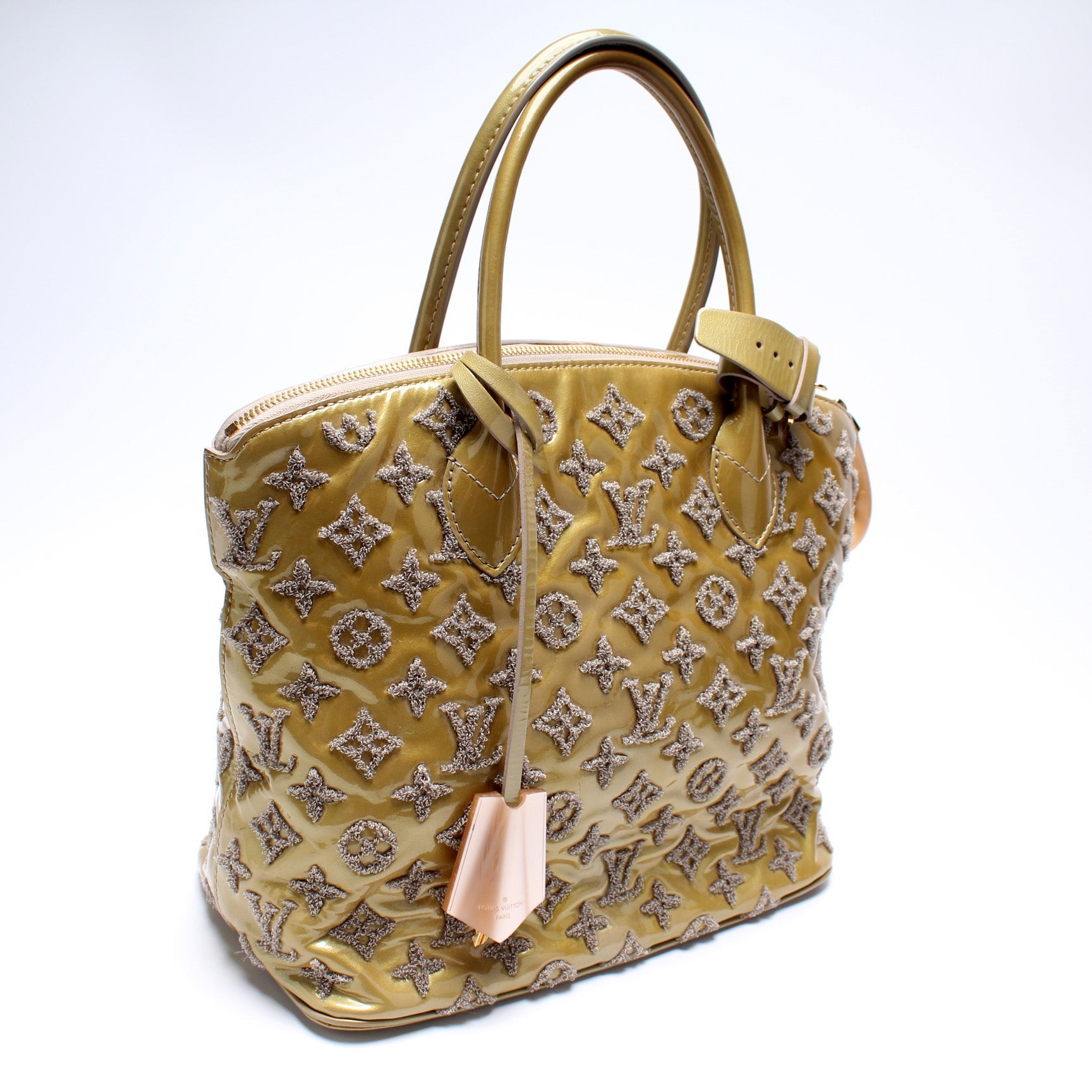 Louis Vuitton Lockit Fascination Monogram Patent Lambskin Handbag