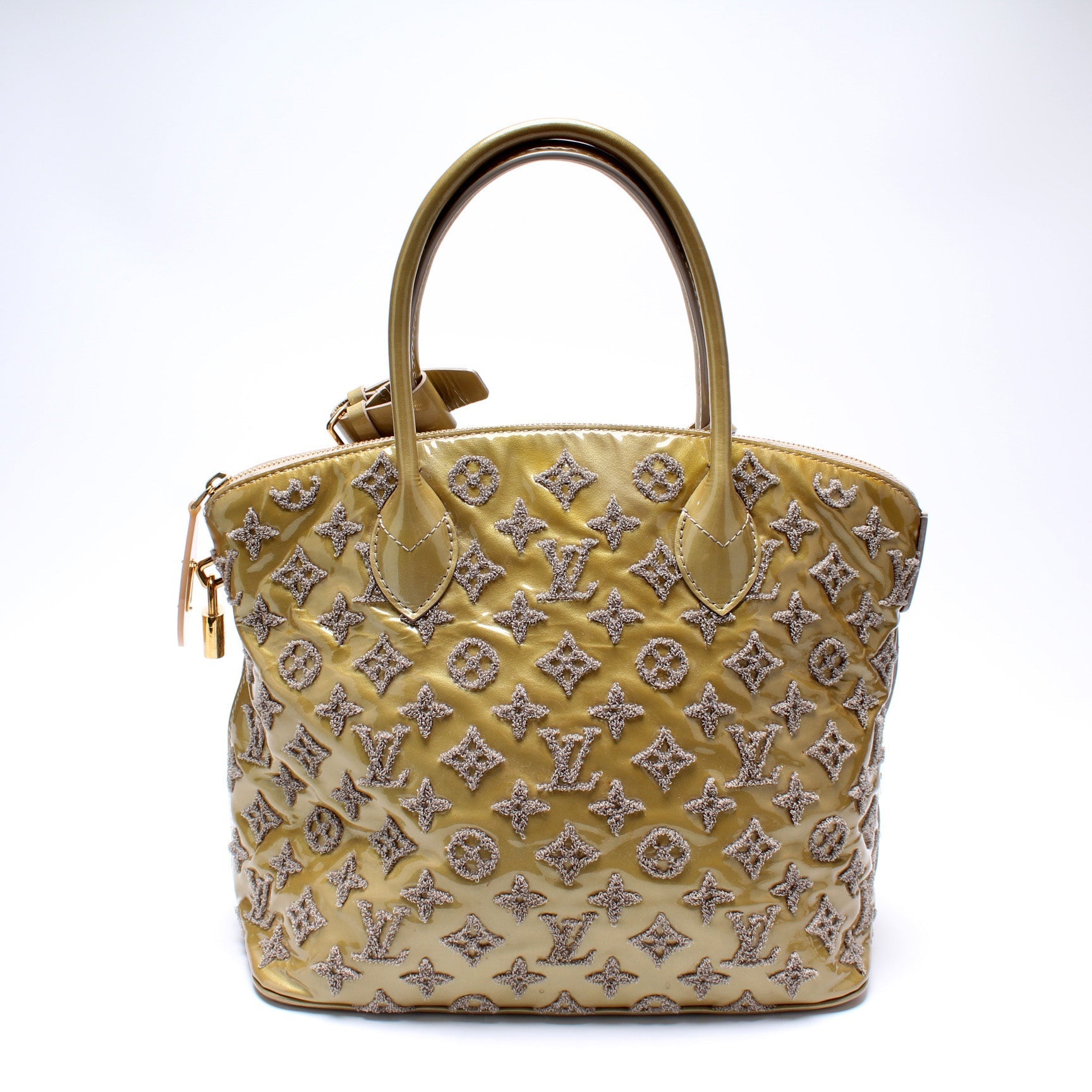 Louis Vuitton Lockit Fascination Monogram Patent Lambskin Handbag