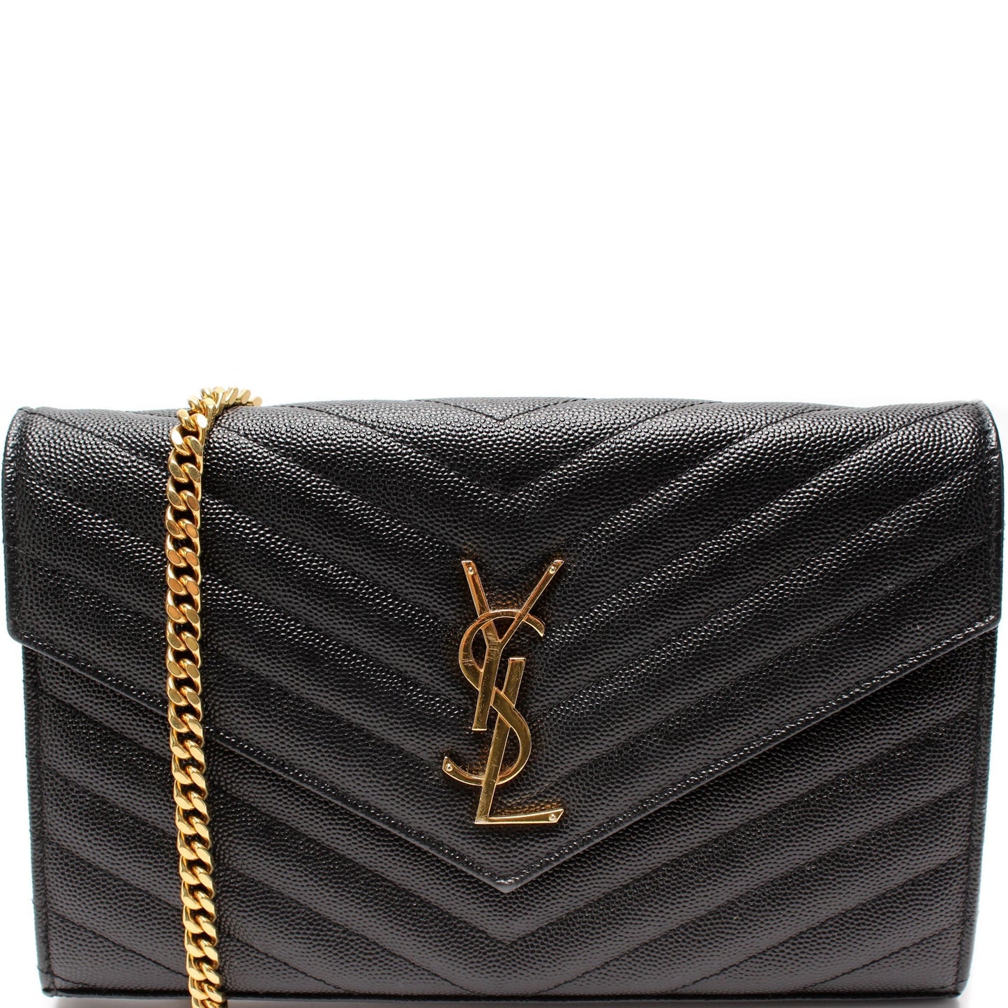 YSL Saint Laurent Grain De Wallet Bag Chain Travel Bag Chain Wallet 11