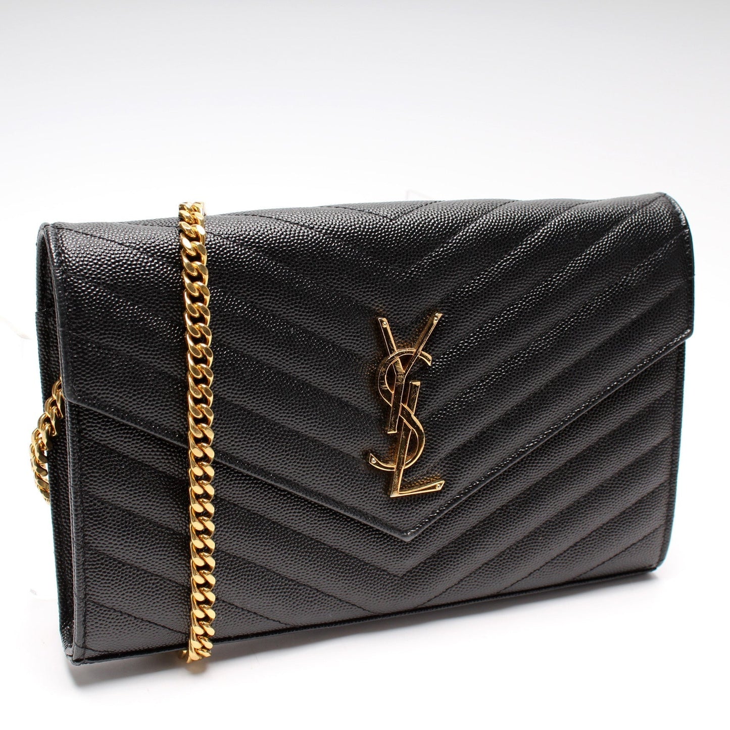 YSL Saint Laurent Grain De Wallet Bag Chain Travel Bag Chain Wallet 11