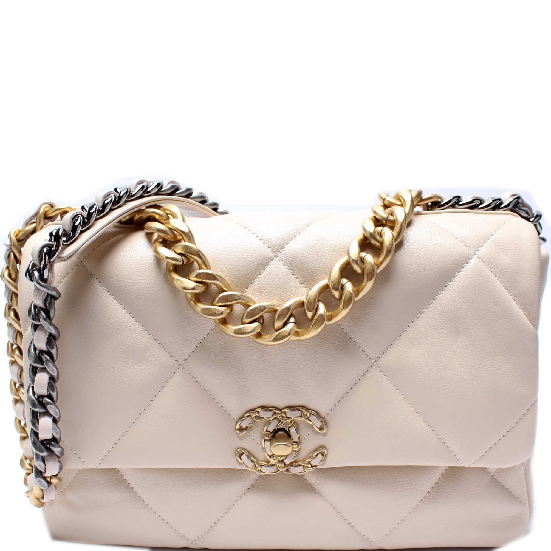 Chanel Quilted Goatskin 19 Flap 30M Handbag