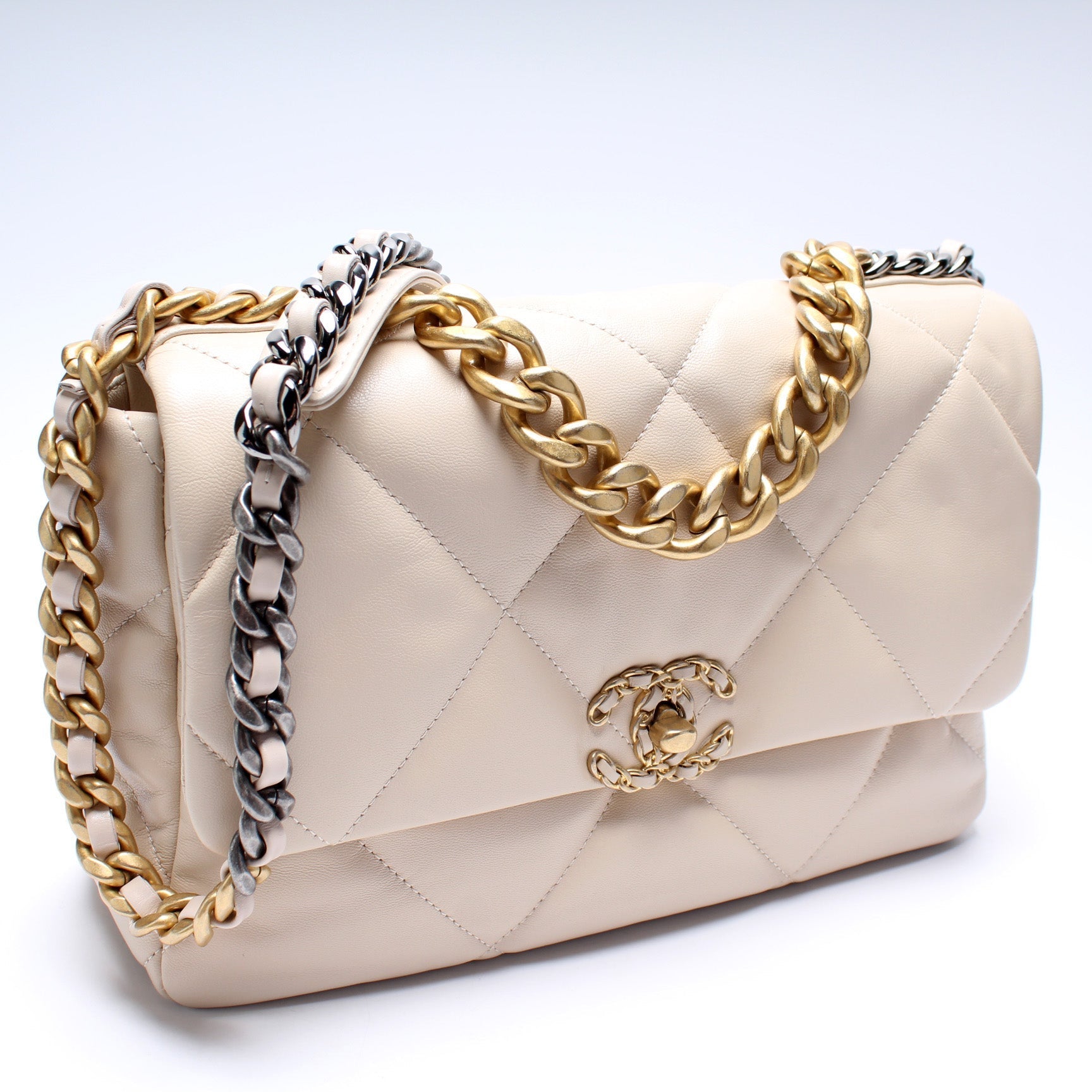 Chanel Quilted Goatskin 19 Flap 30M Handbag
