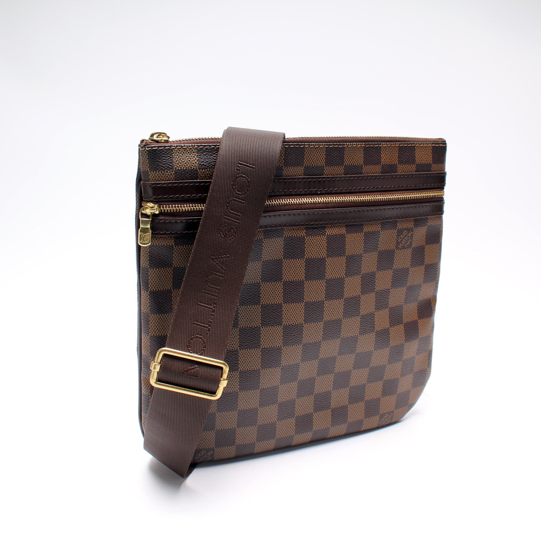 Louis Vuitton Pochette Bosphore Ebene Damier Clutch Bag Ebene 10