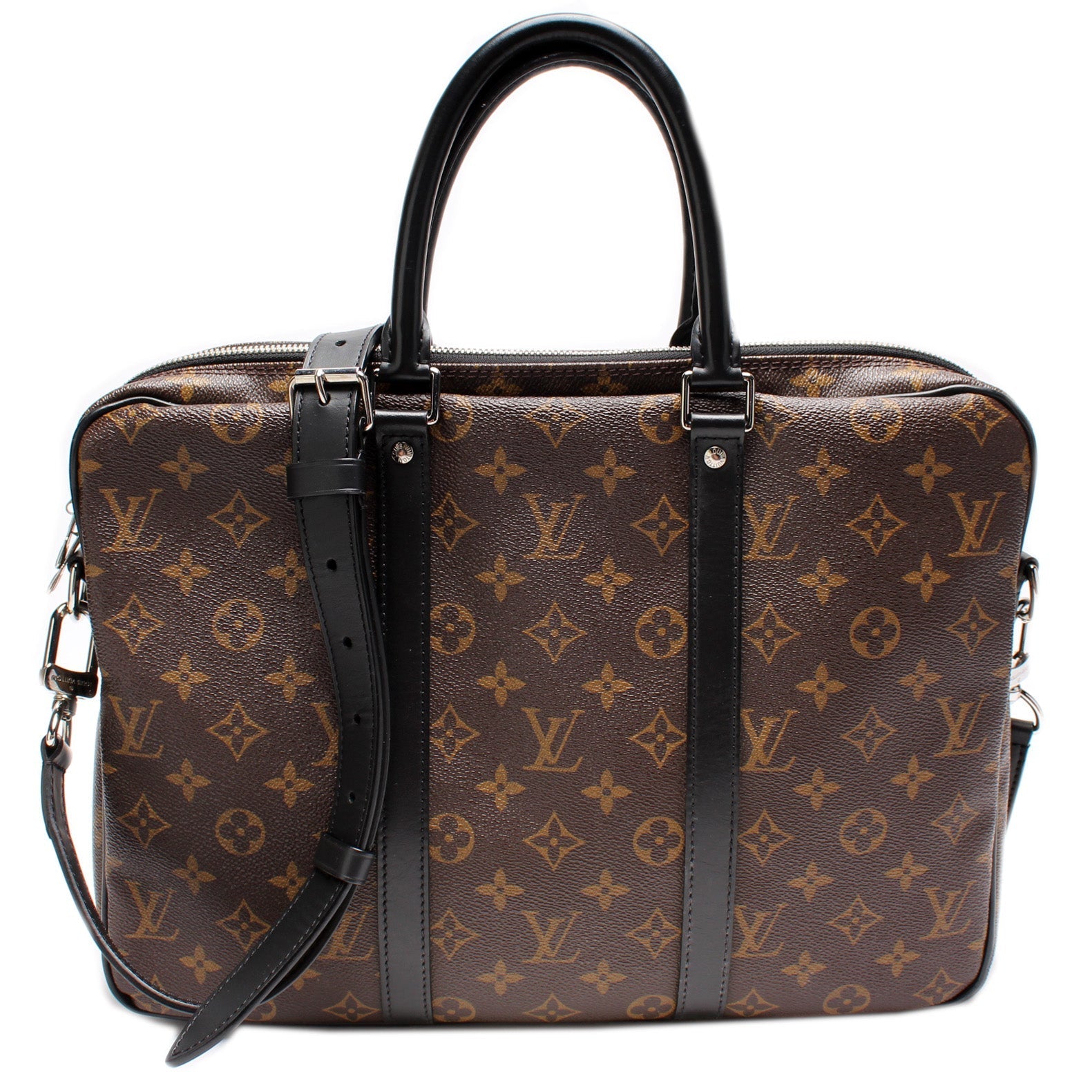 Louis Vuitton Porte Documents Voyage PM Macassar Handbag