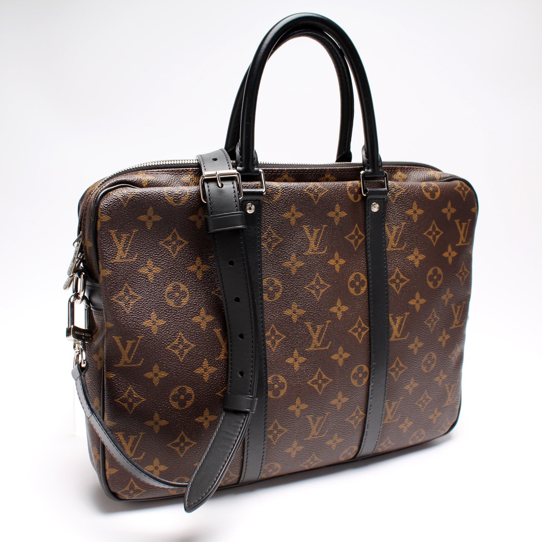 Louis Vuitton Porte Documents Voyage PM Macassar Handbag
