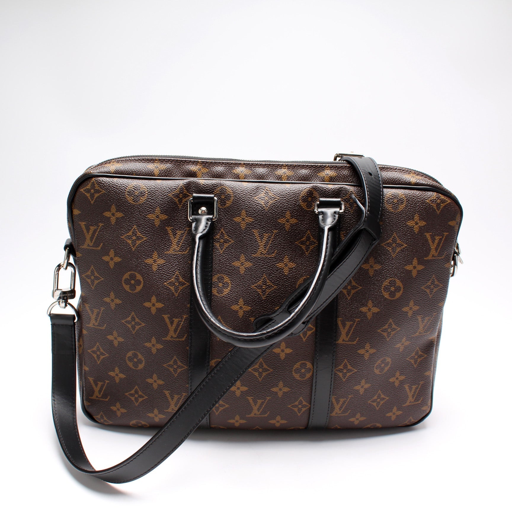Louis Vuitton Porte Documents Voyage PM Macassar Handbag