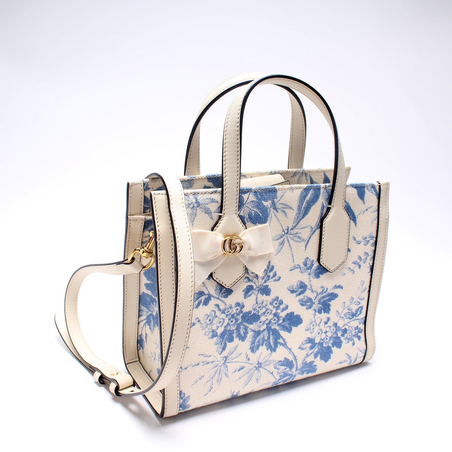 Gucci Ribbon Floral Small Tote Bag