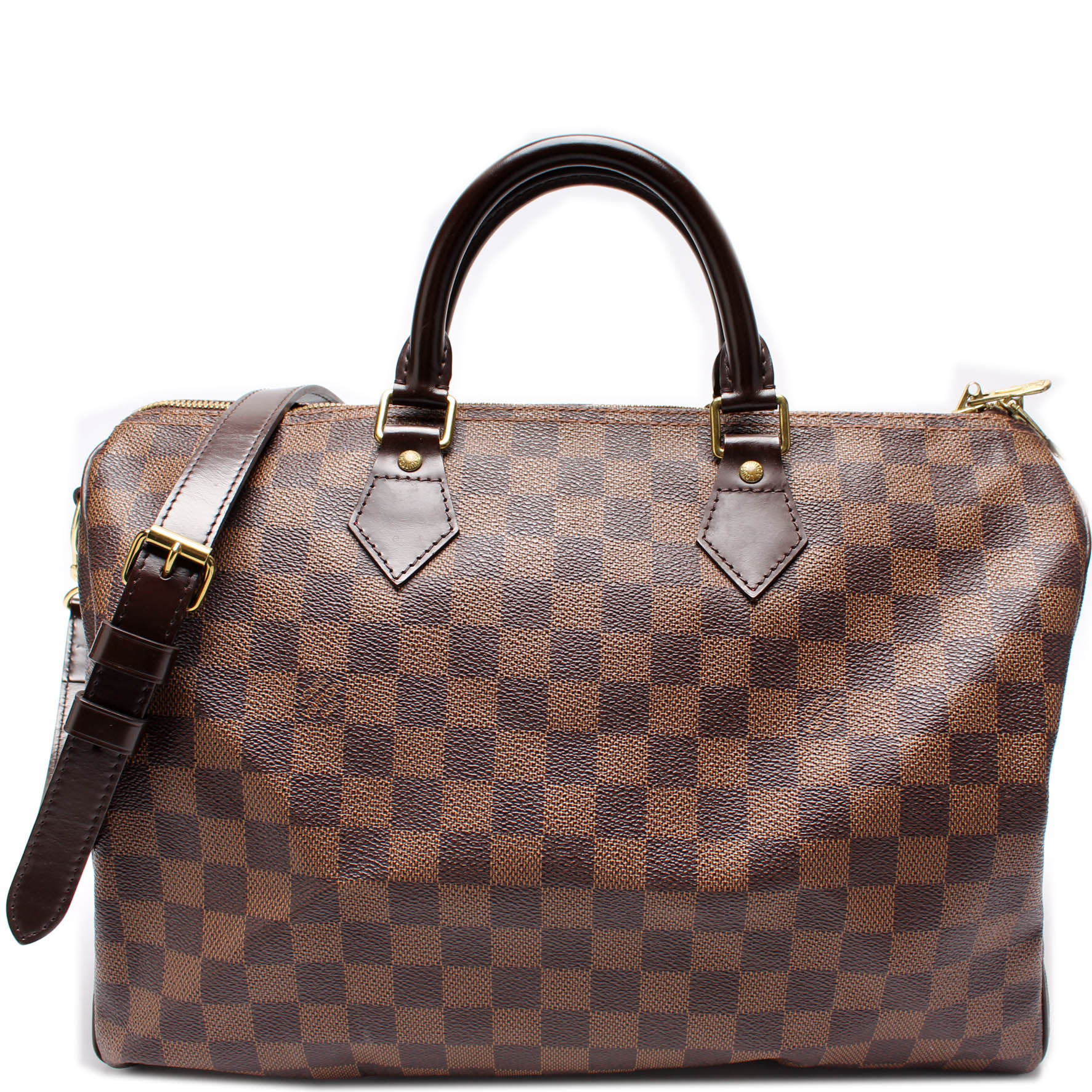 Louis Vuitton Speedy 30 Bandouliere Ebene Damier Handbag Ebene 16