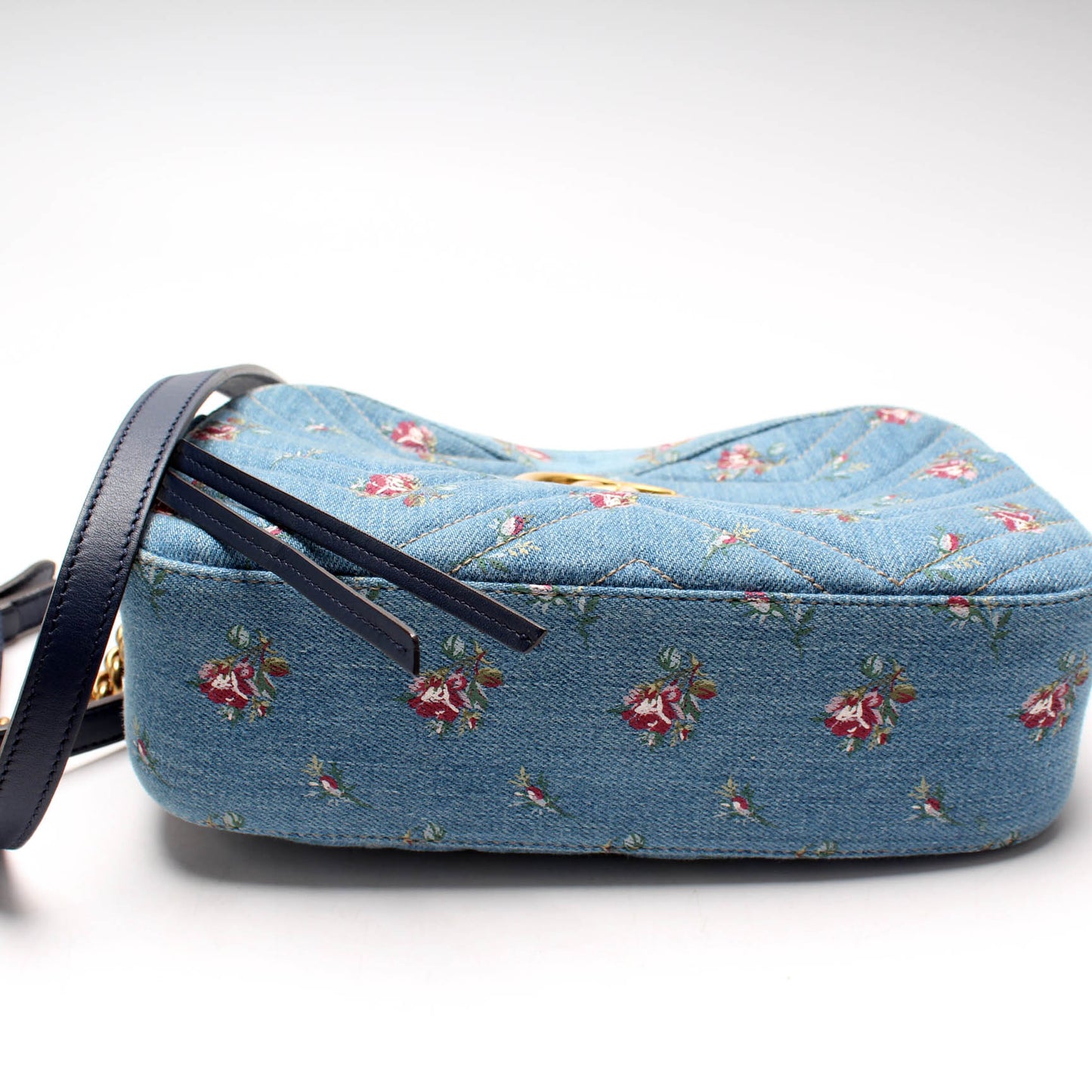 Gucci Marmont Camera Bag Denim Small Travel Bag