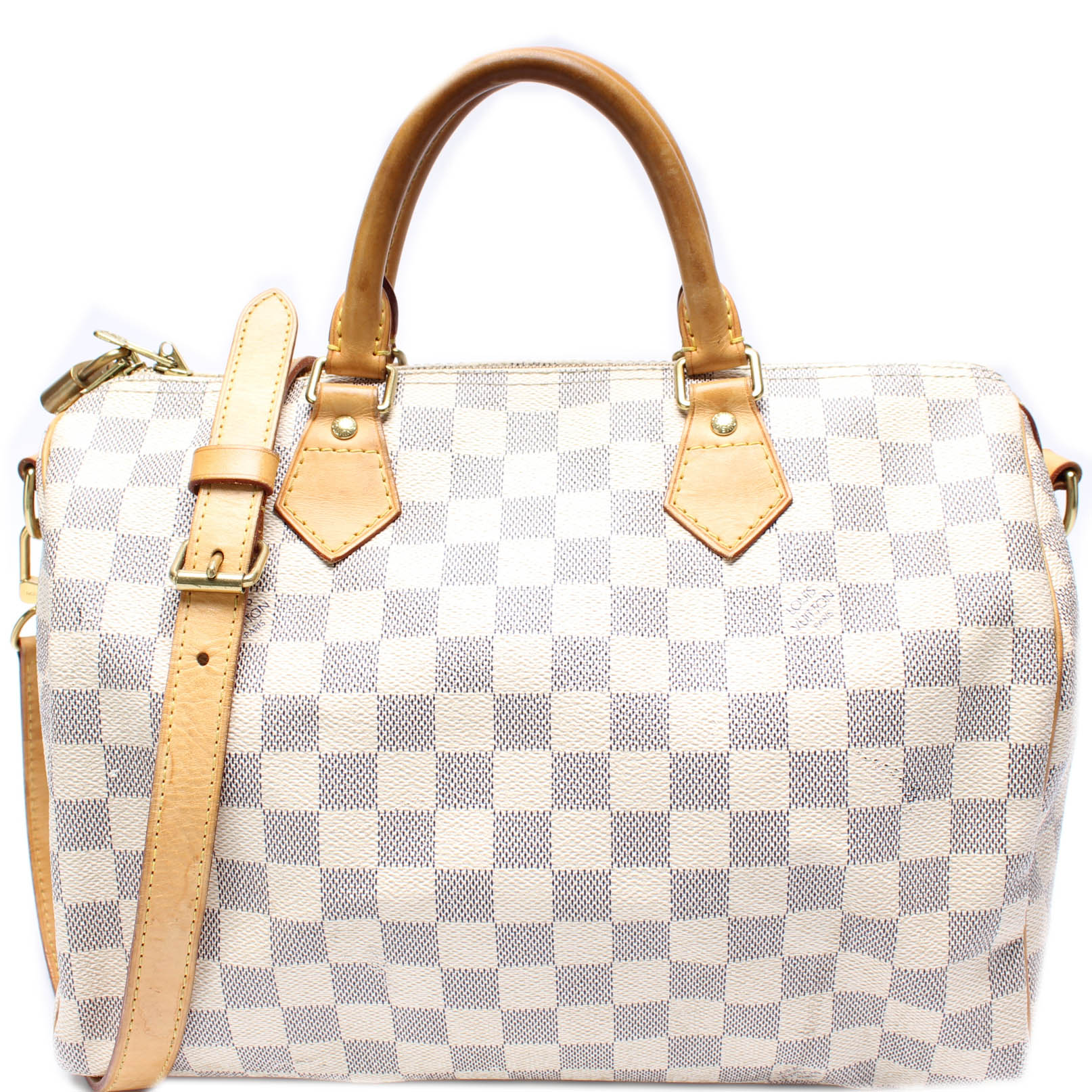 Louis Vuitton Speedy 30 Bandouliere Azur Damier Handbag Azur 6