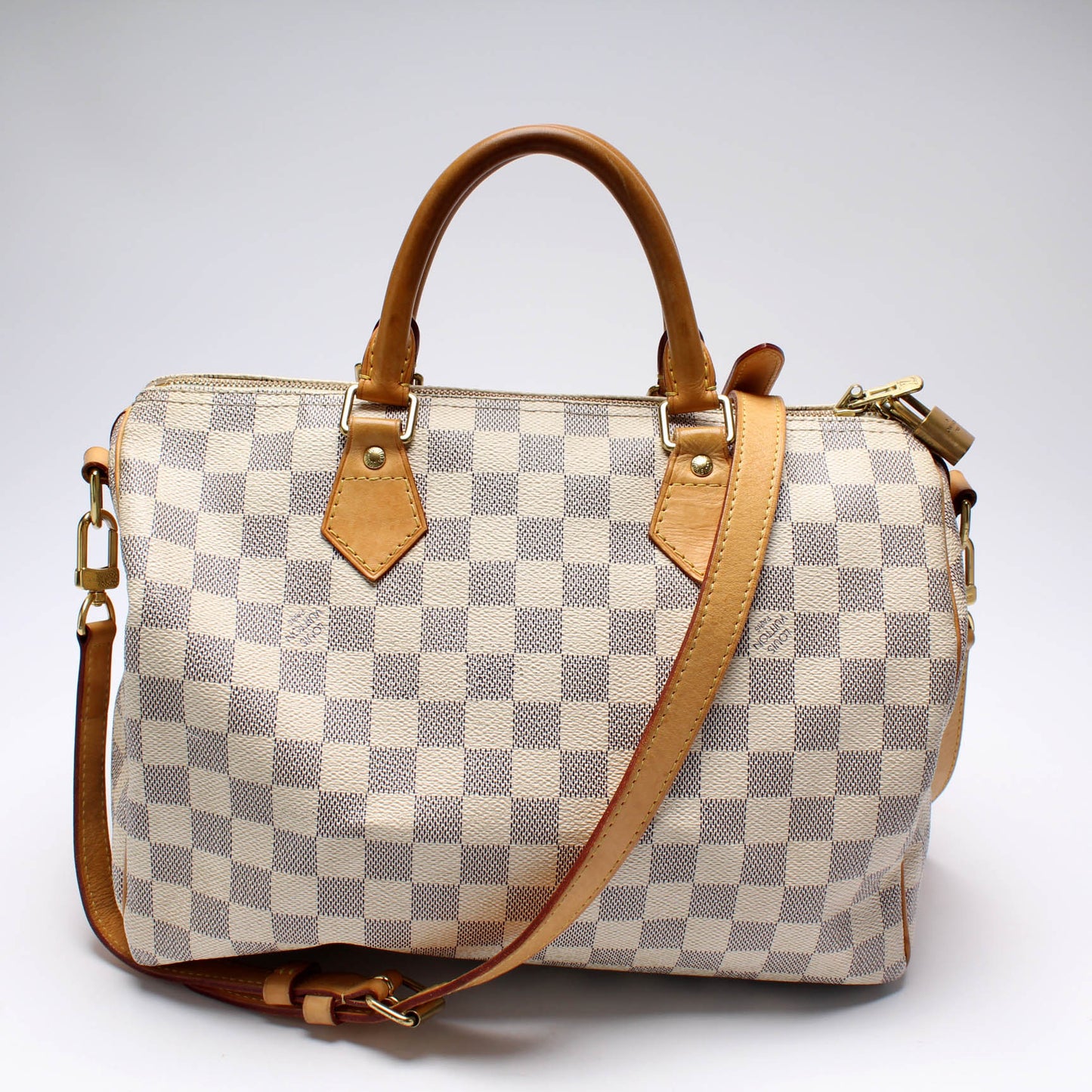 Louis Vuitton Speedy 30 Bandouliere Azur Damier Handbag Azur 6