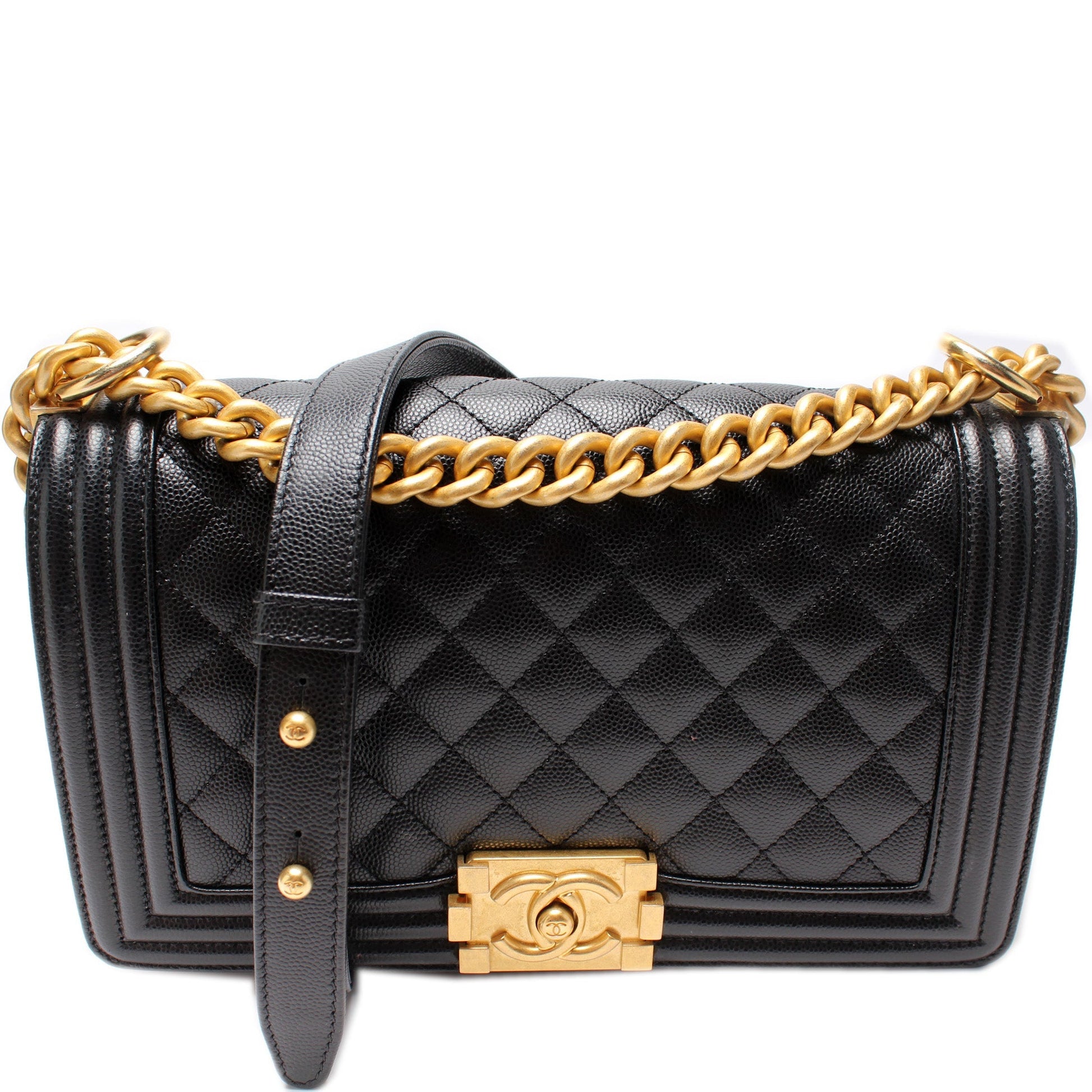 Chanel Boy Flap New Caviar 32+M Handbag