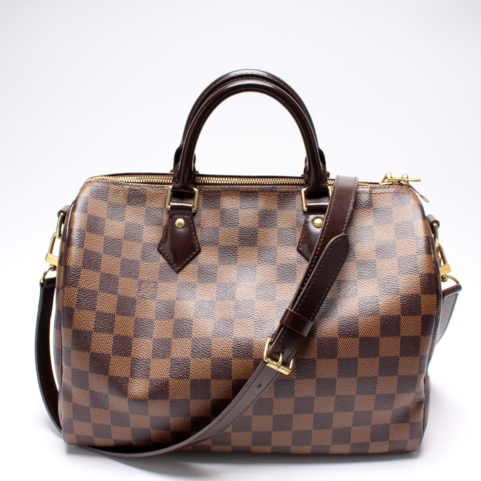 Louis Vuitton Speedy 30 Bandouliere Ebene Damier Handbag Ebene 23