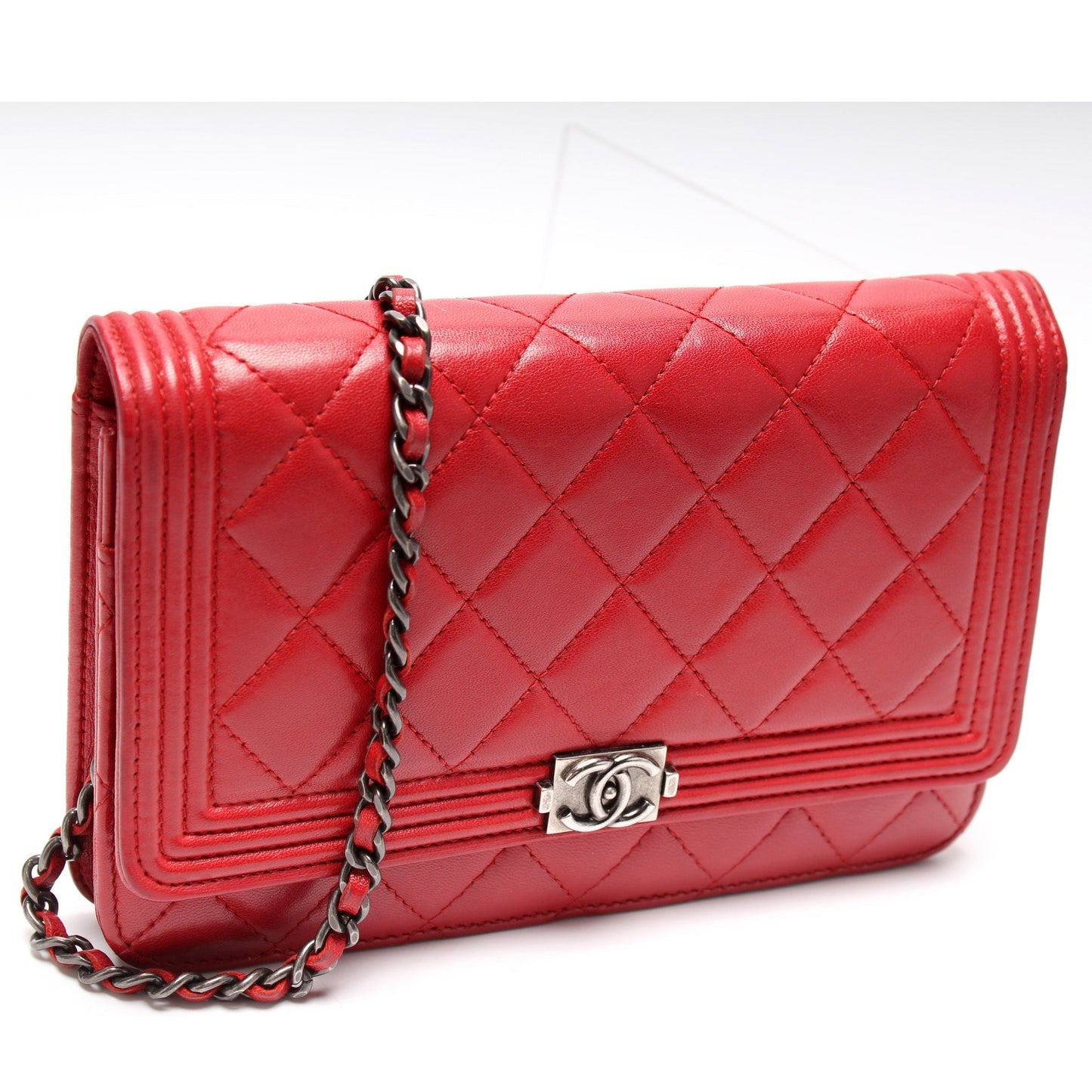 Chanel WOC Boy Lambskin Clutch Bag Lambskin 2