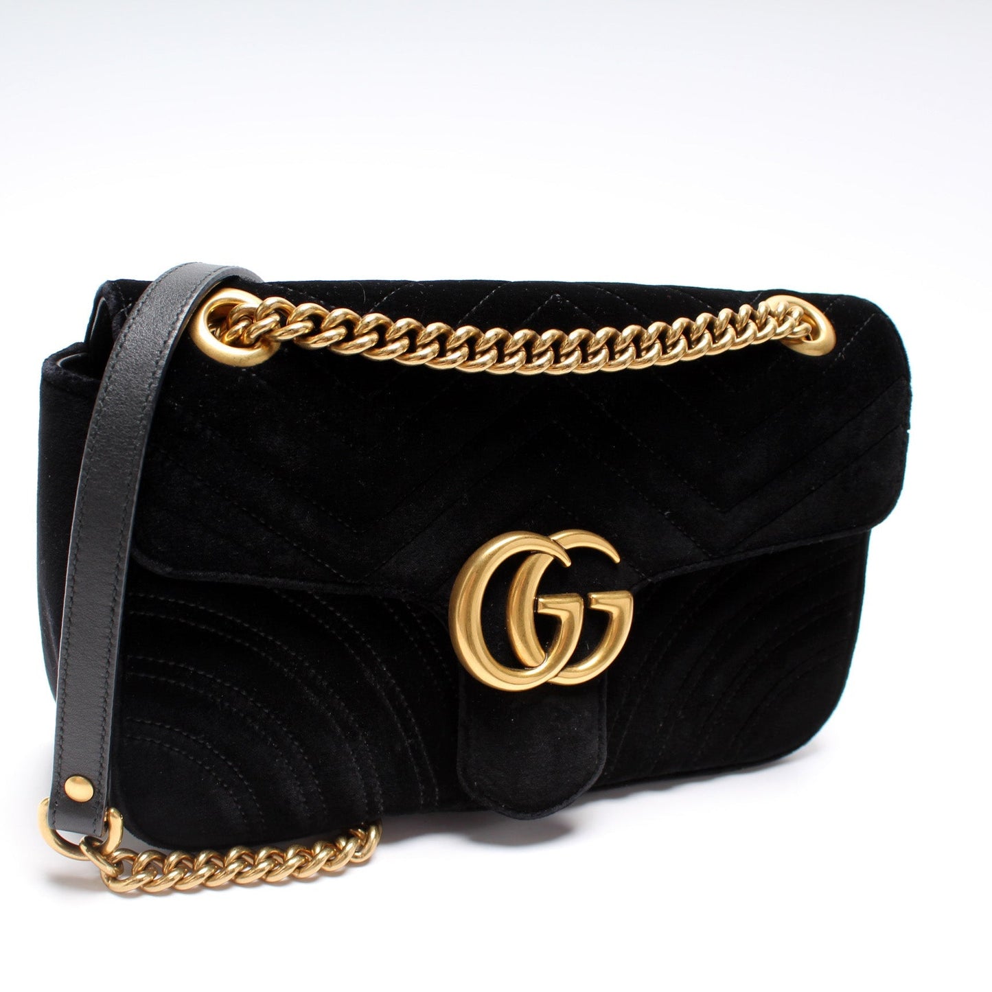 Gucci Marmont Velvet Small Flap Shoulder Bag Flap 1
