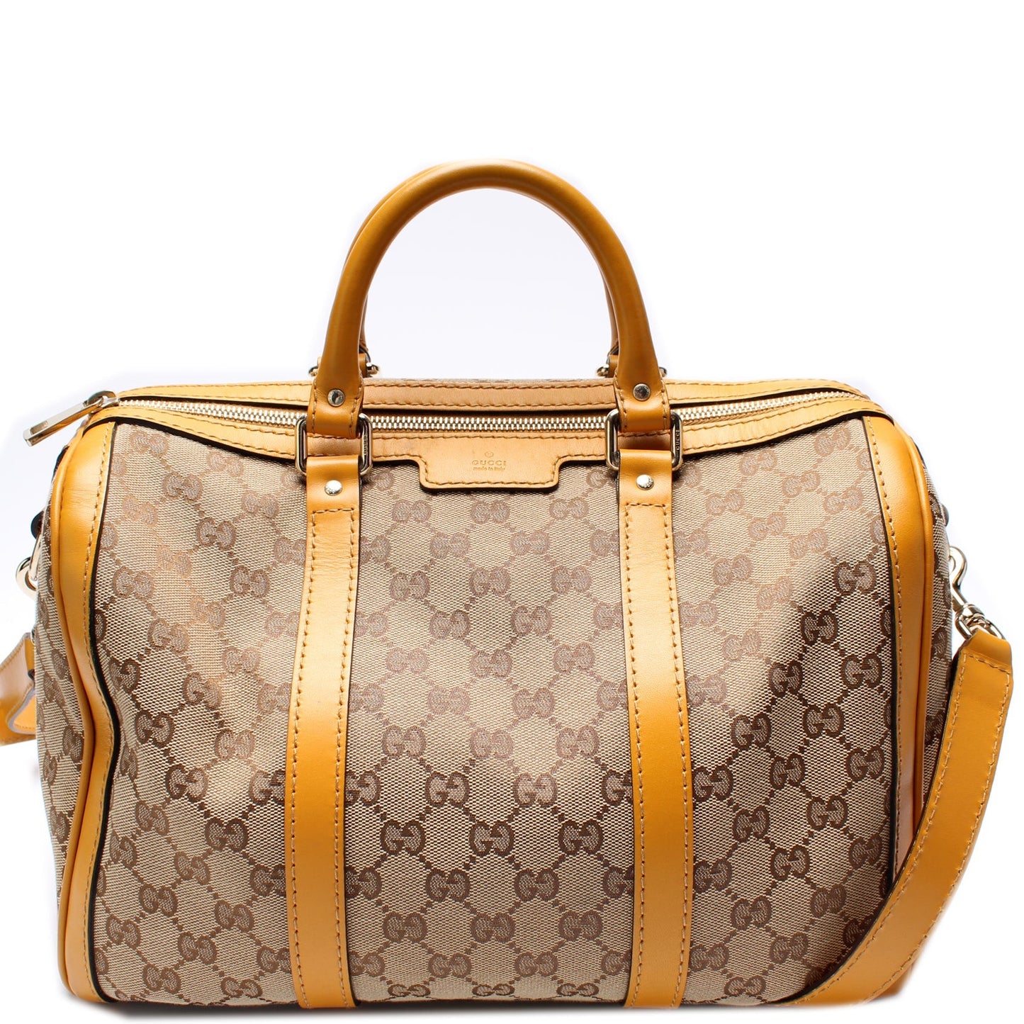 Gucci Boston Canvas Handbag