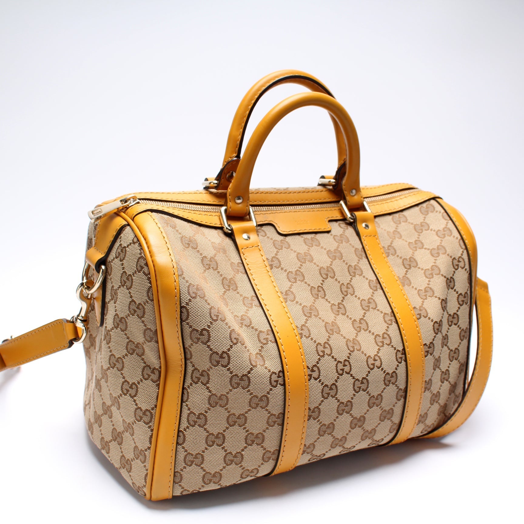 Gucci Boston Canvas Handbag