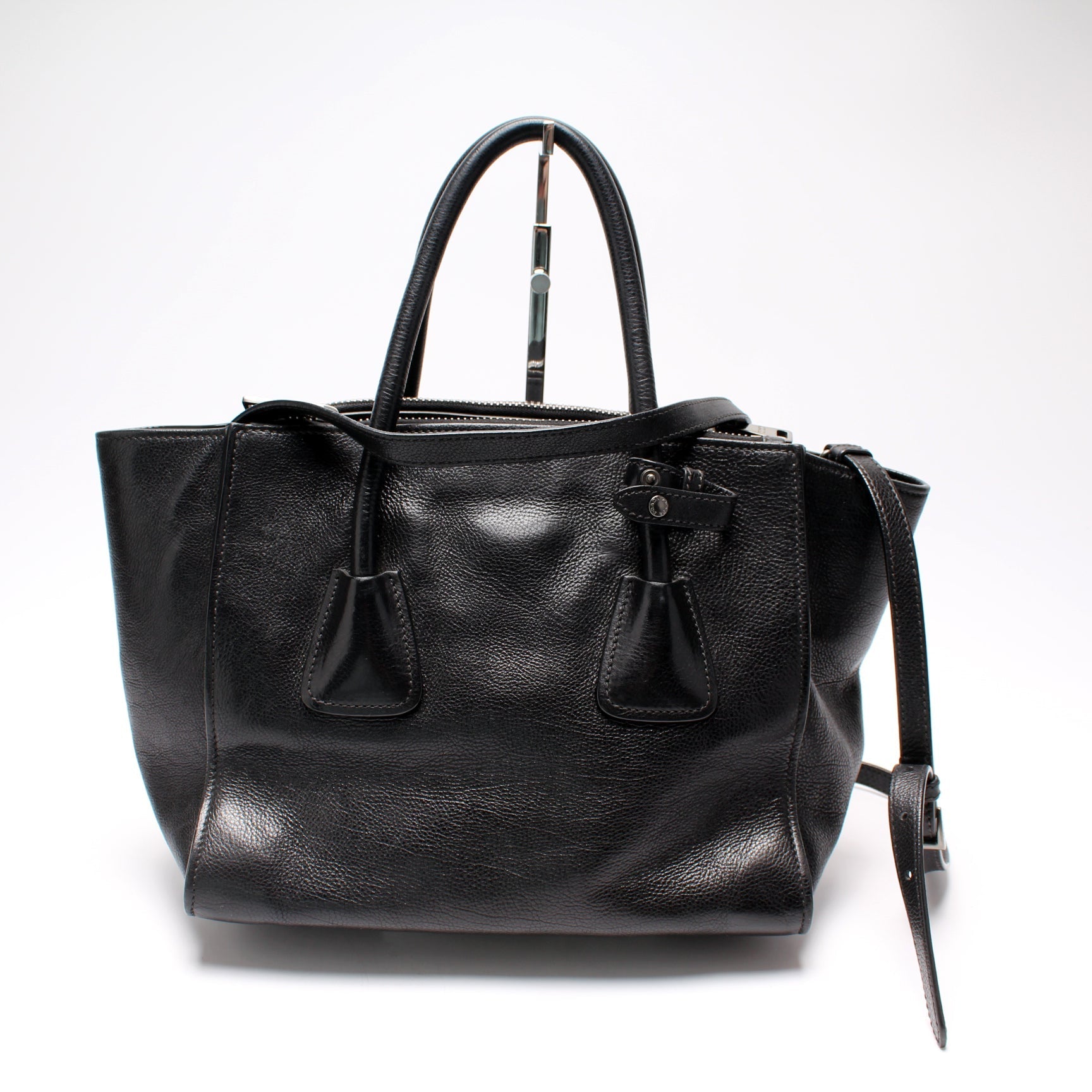Prada Glace Calfskin Twin Pocket Tote Bag