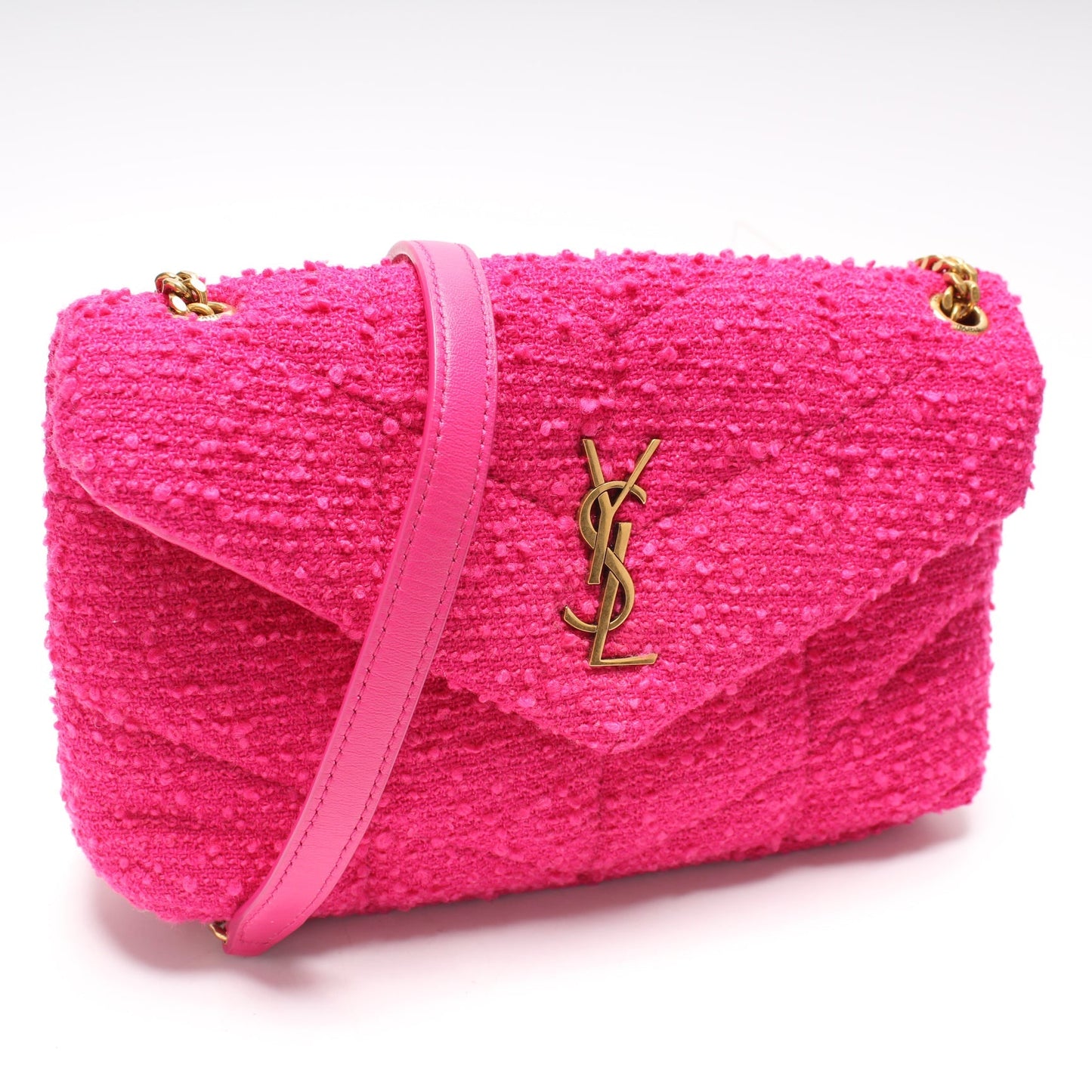 YSL Saint Laurent Saint Laurent Puffer Toy Tweed Bag Travel Bag