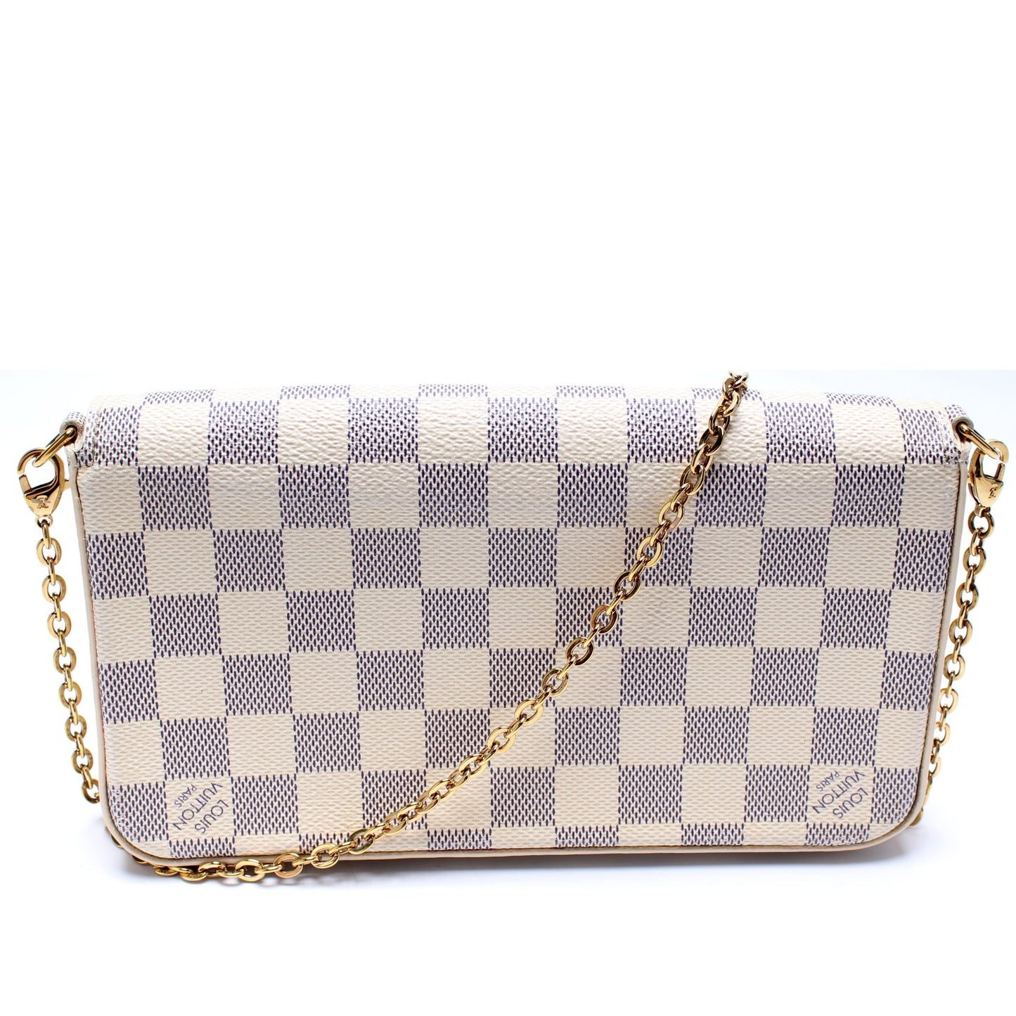 Louis Vuitton Pochette Felicie Azur Damier Clutch Bag Azur 7