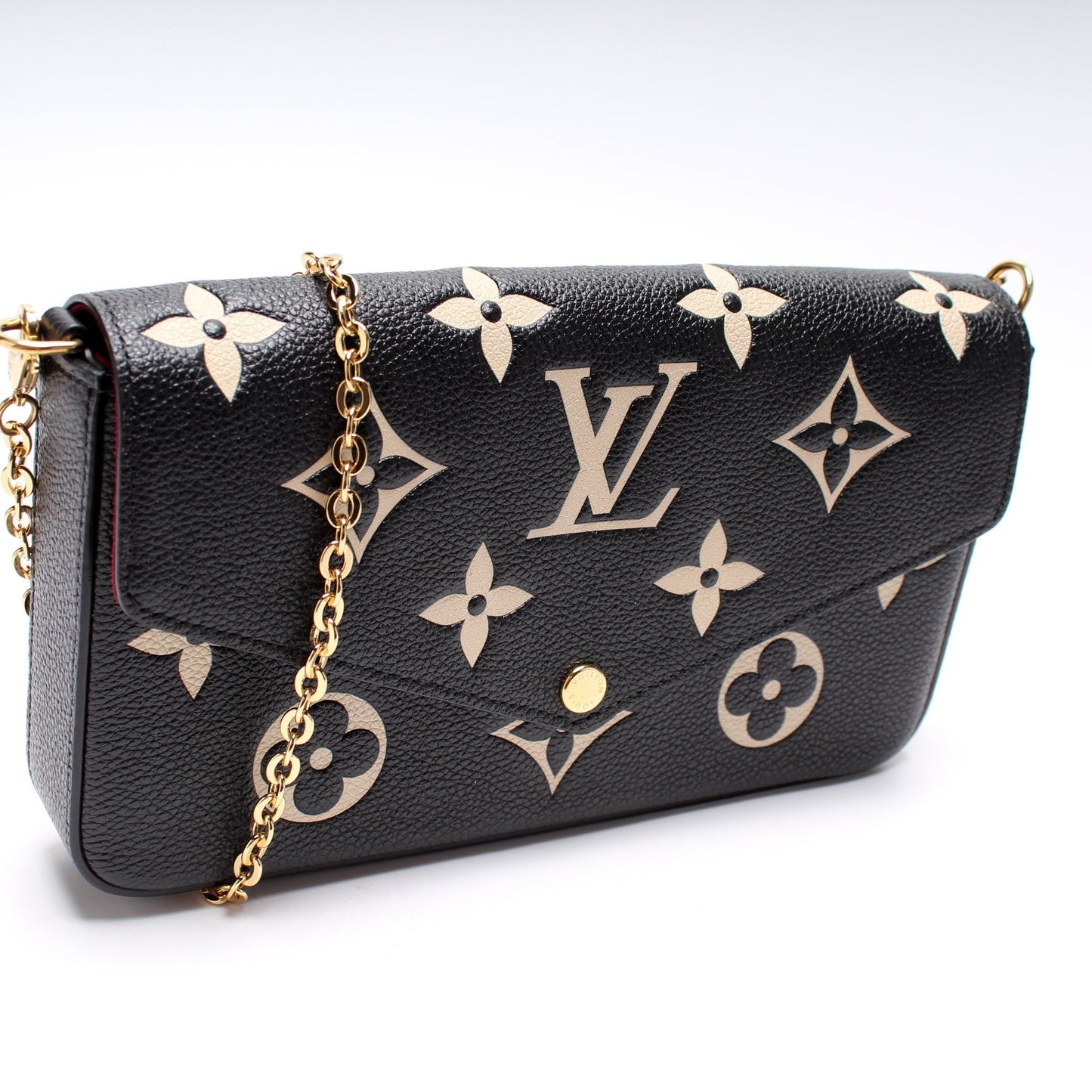 Louis Vuitton Pochette Felicie Bicolor Empreinte Clutch Bag Empreinte 2