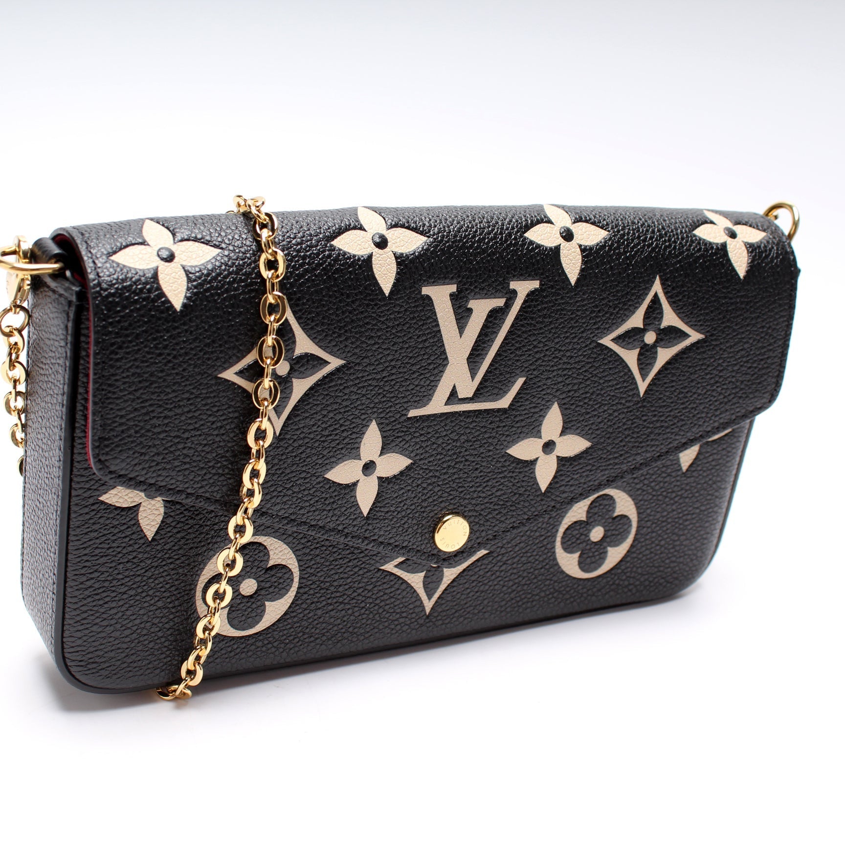 Louis Vuitton Pochette Felicie Bicolor Empreinte Clutch Bag Empreinte 2