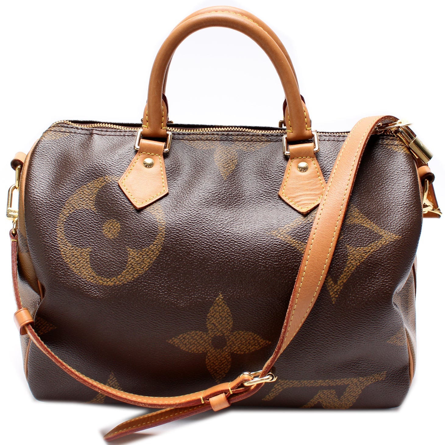 Louis Vuitton Speedy 30 Bandouliere Giant Reverse Monogram Handbag