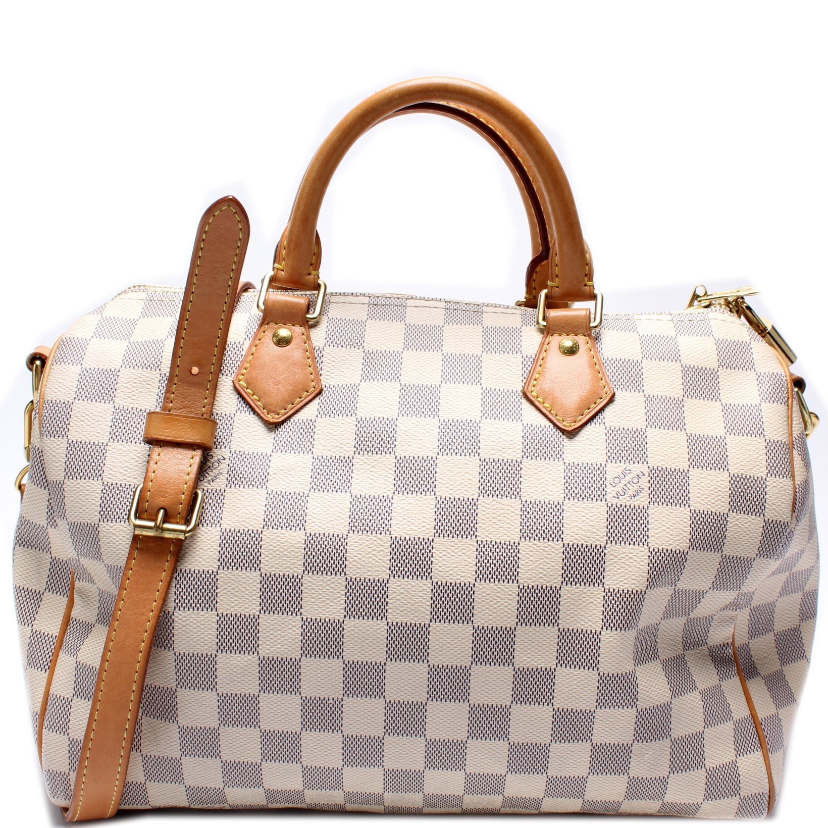 Louis Vuitton Speedy 30 Bandouliere Azur Damier Handbag Azur 4
