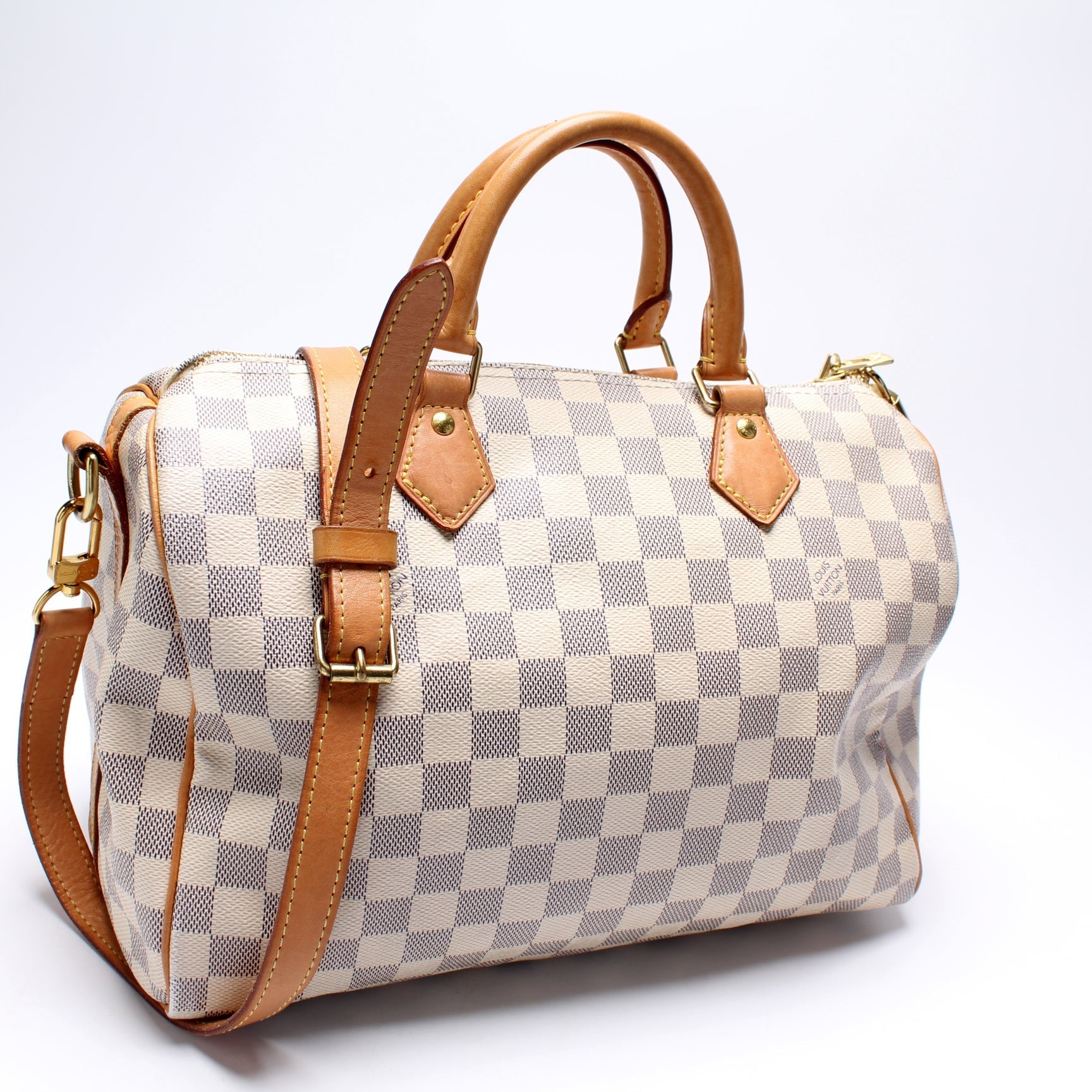 Louis Vuitton Speedy 30 Bandouliere Azur Damier Handbag Azur 4