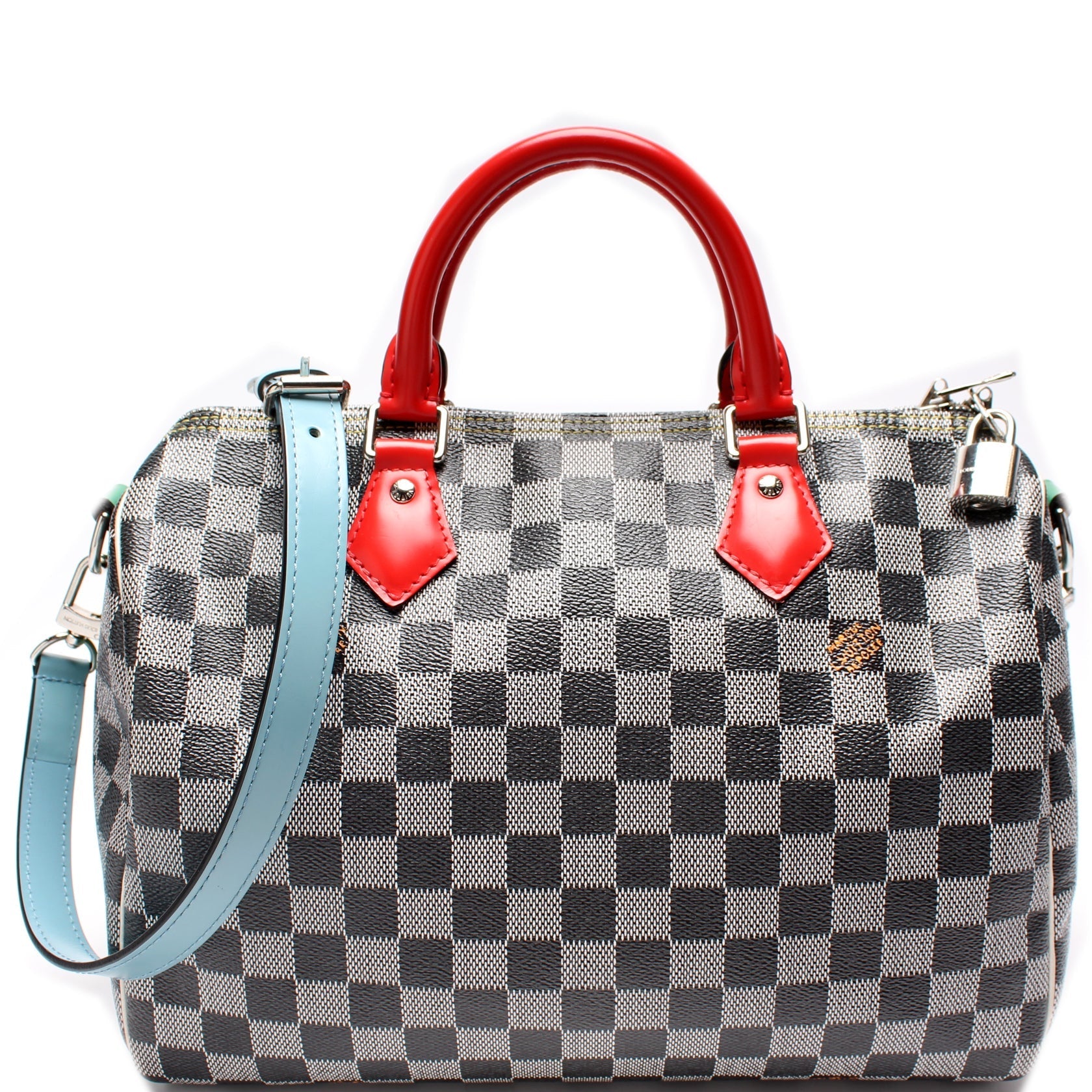 Louis Vuitton Speedy 30 Bandouliere Special Edit Colored Damier Handbag