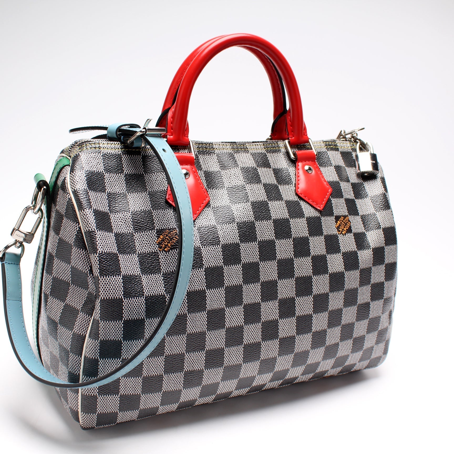 Louis Vuitton Speedy 30 Bandouliere Special Edit Colored Damier Handbag