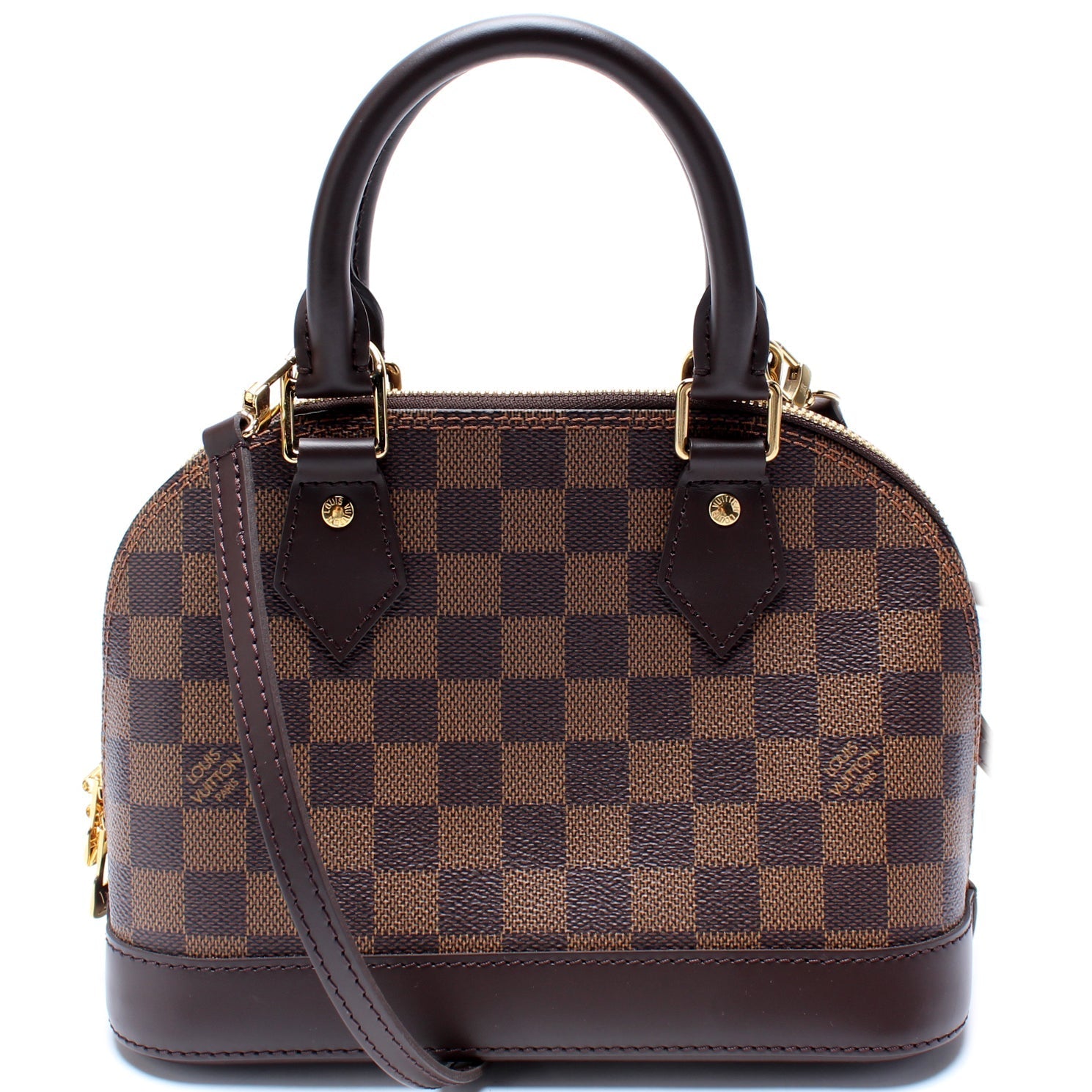 Louis Vuitton Alma BB Ebene Damier Handbag Ebene 10