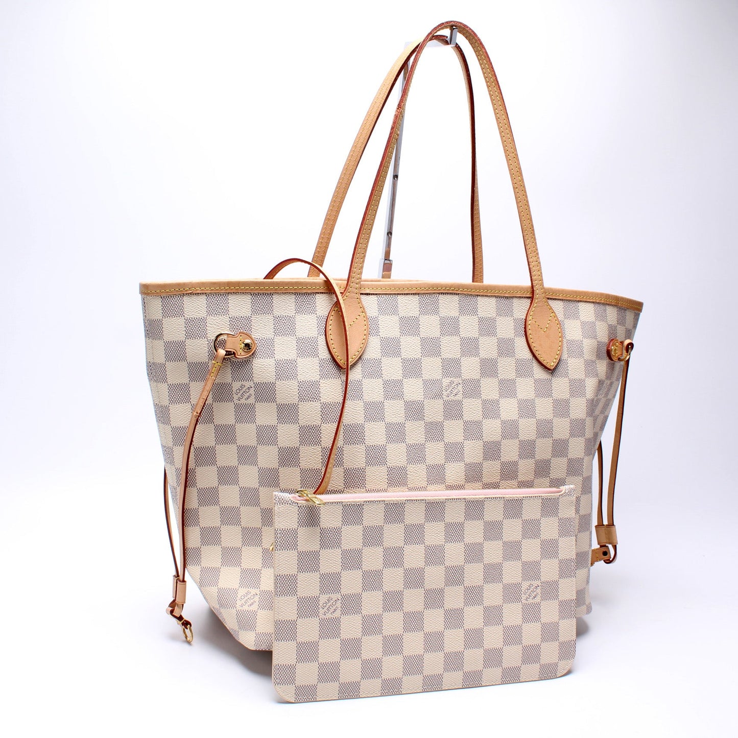 Louis Vuitton Neverfull MM W Azur Damier Wallet Case Azur 11