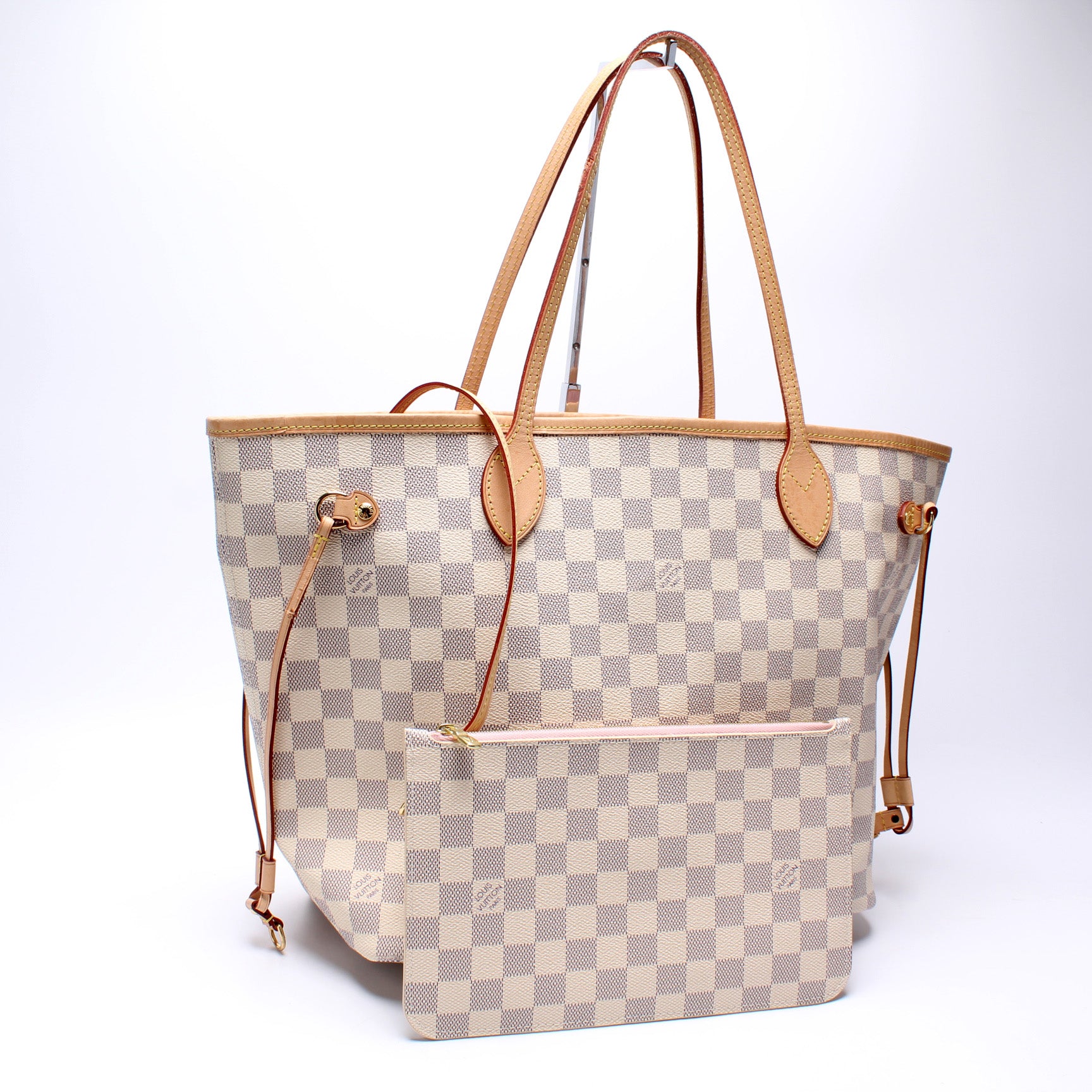 Louis Vuitton Neverfull MM W Azur Damier Wallet Case Azur 11