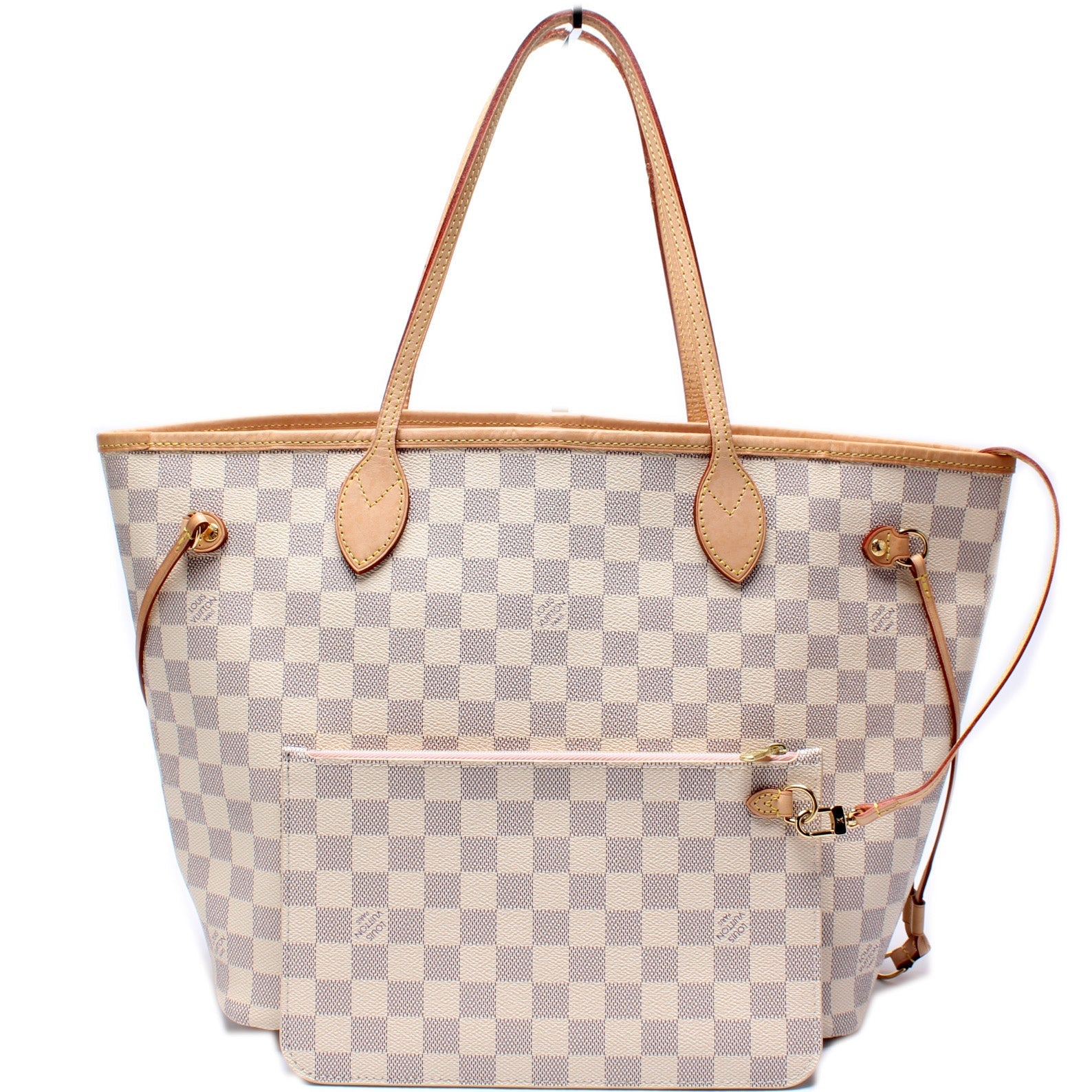 Louis Vuitton Neverfull MM W Azur Damier Wallet Case Azur 11