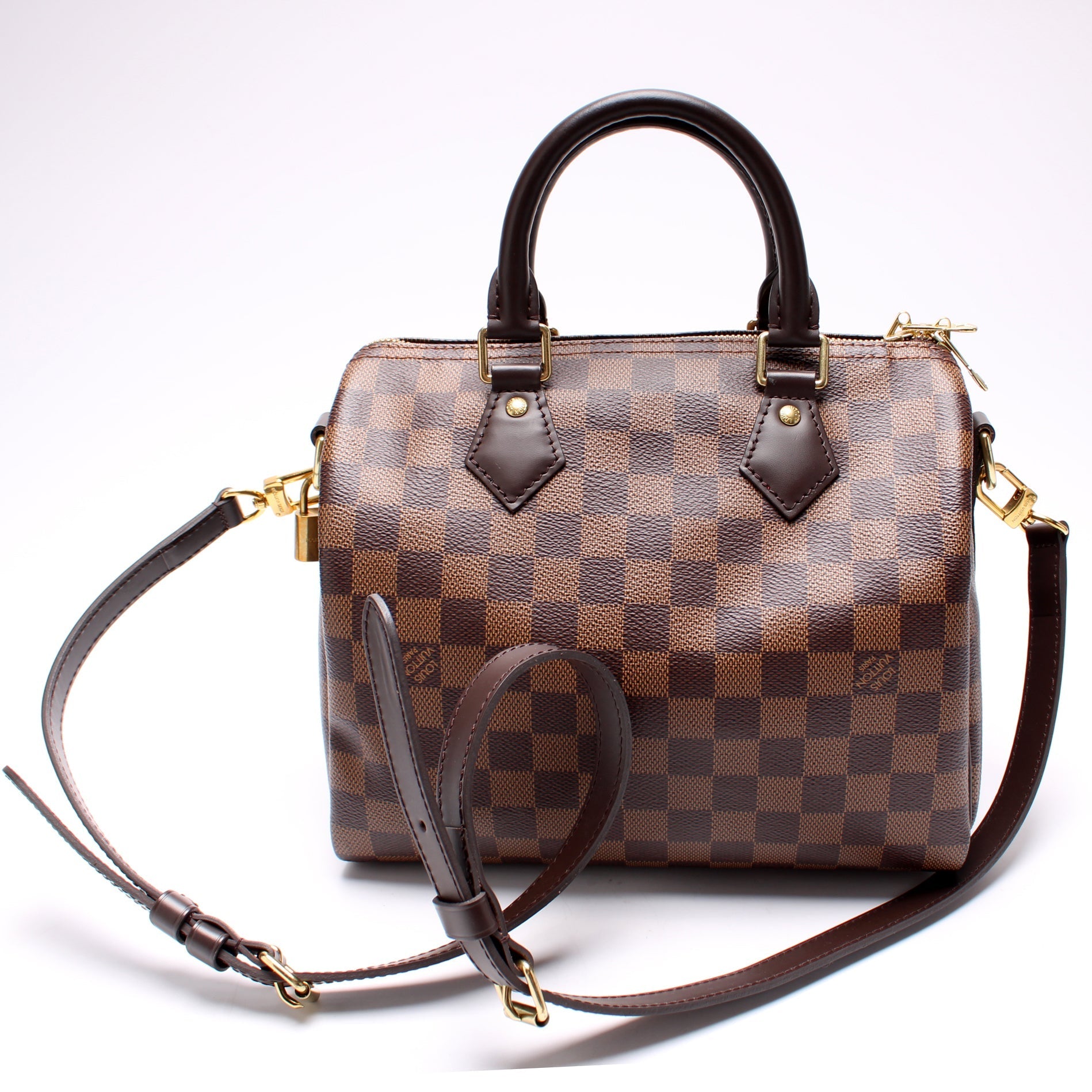Louis Vuitton Speedy 25 Bandouliere Ebene Damier Handbag Ebene 9