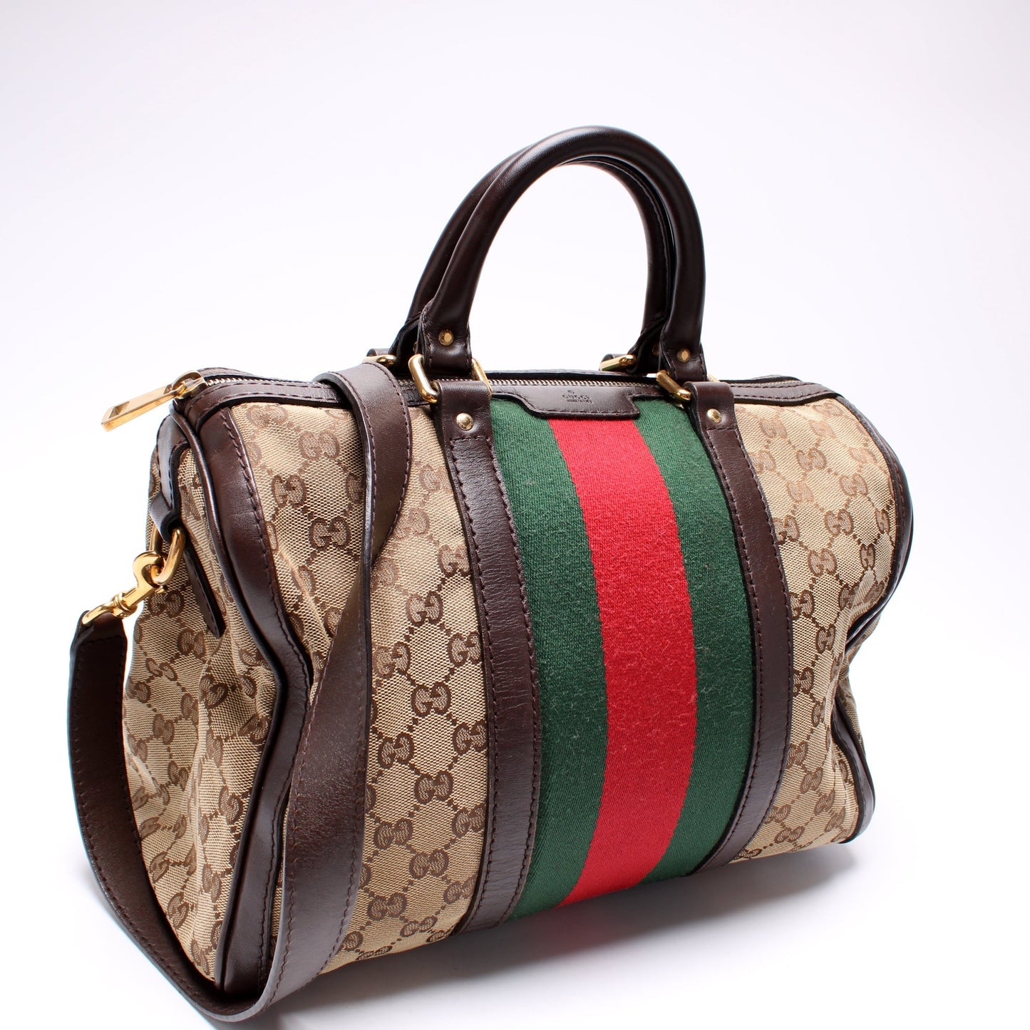 Gucci Boston Canvas Handbag Canvas 17