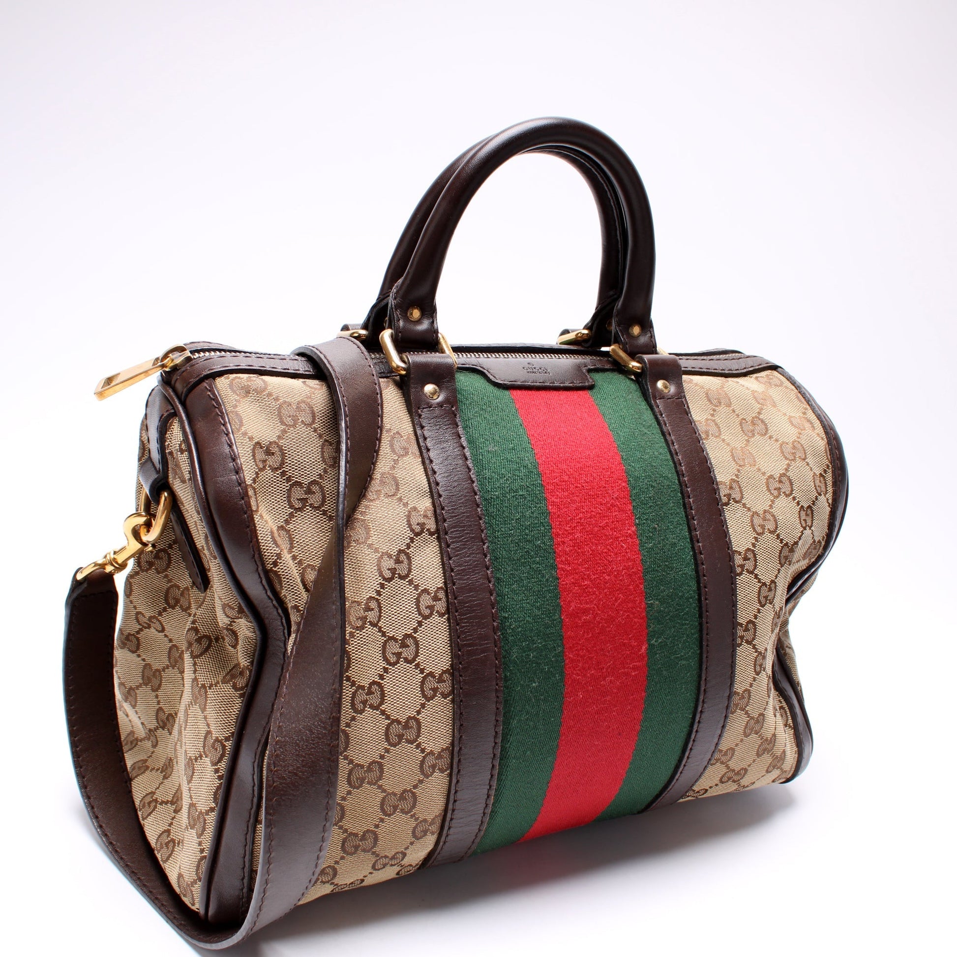 Gucci Boston Canvas Handbag Canvas 17