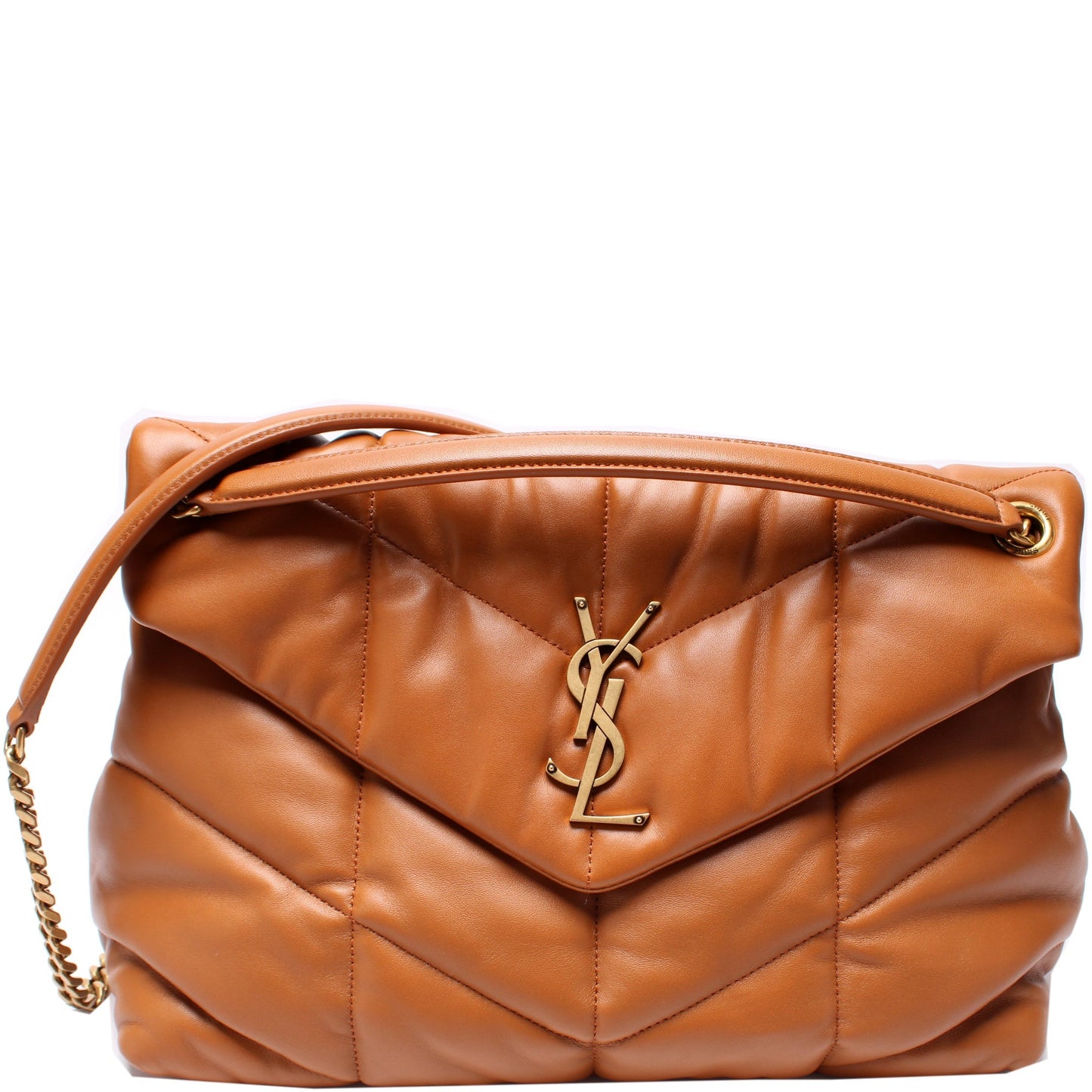 YSL Saint Laurent Puffer Bag Lambskin Quilted Medium Travel Bag Medium Lambskin 577476