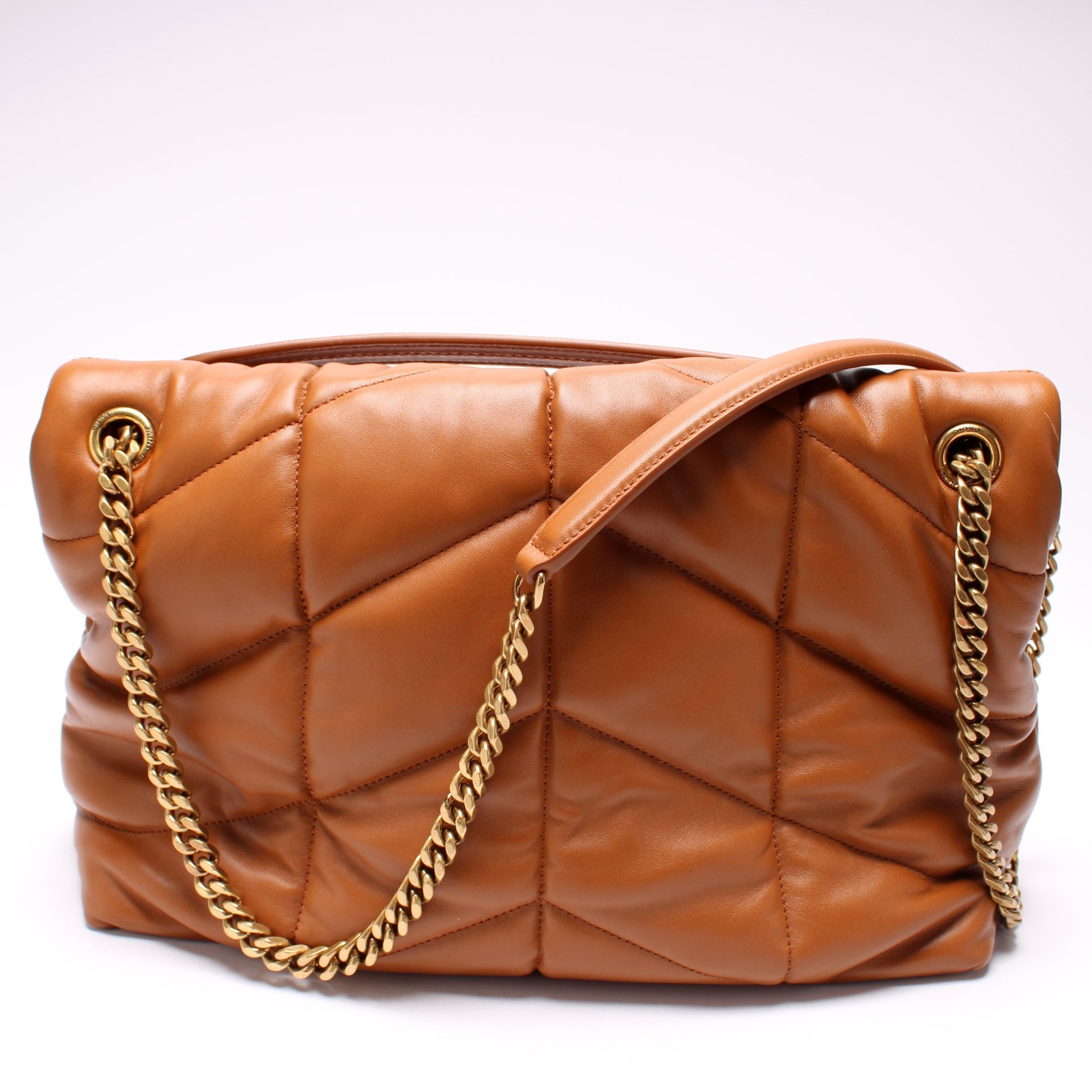YSL Saint Laurent Puffer Bag Lambskin Quilted Medium Travel Bag Medium Lambskin 577476