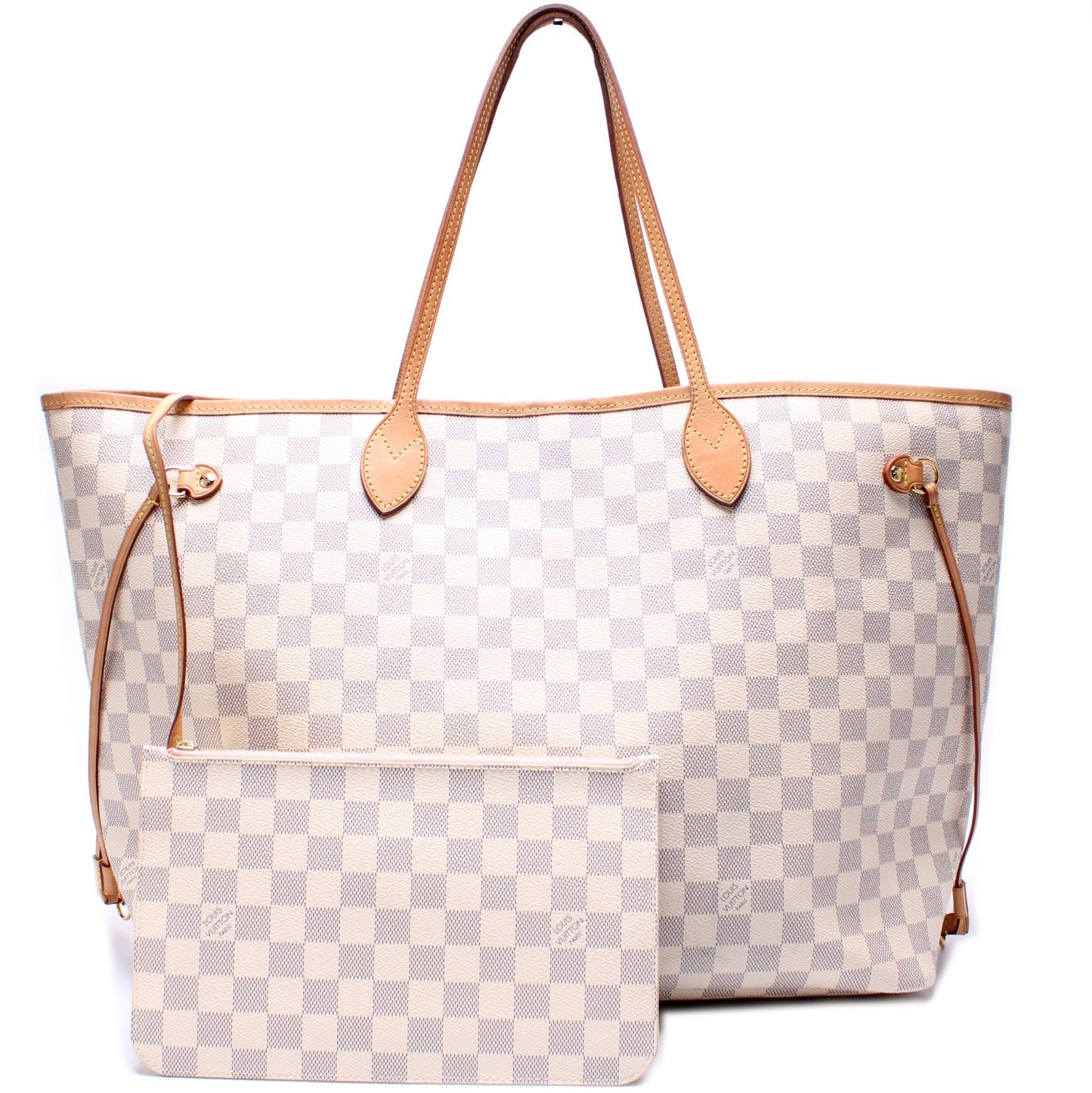 Louis Vuitton Neverfull GM W Azur Damier Wallet Case Azur 2