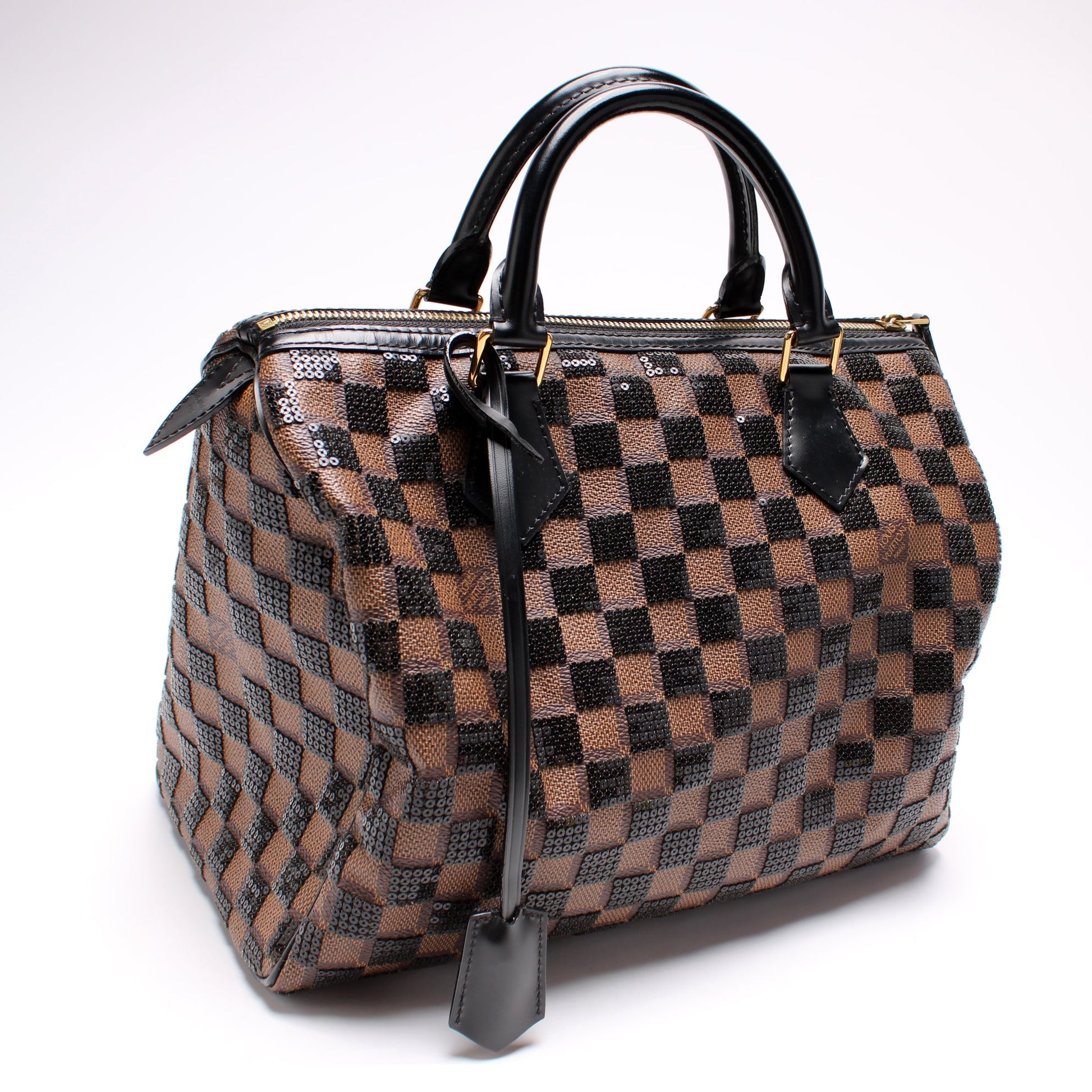 Louis Vuitton Speedy 30 Pailettes Damier Handbag